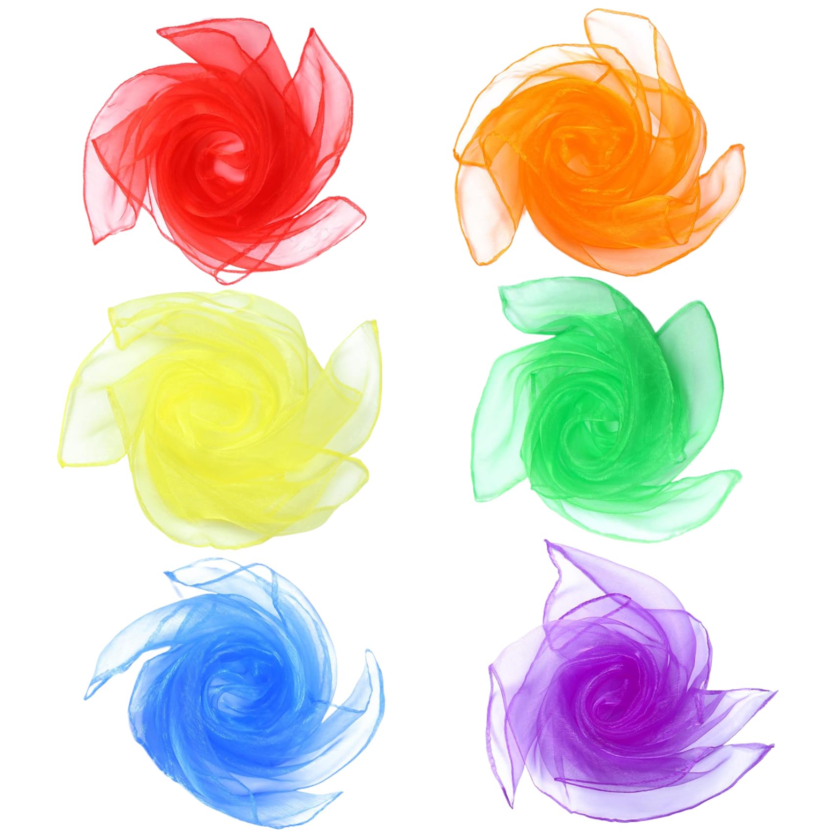 Pañuelos de seda coloridos suaves lavables juguete sensorial cuadrado para niños bufanda