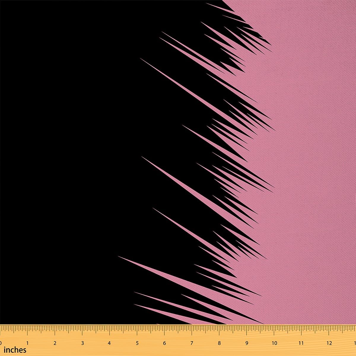 Homemissing Ombre Pink Black Waterproof Outdoor Fabric for Chairs Abstract Art Fabric by The Yard Kids Modern Striped Art Upholstery Fabric for Geometric Reupholstery Fabric 1 Yard (L92*W150cm)