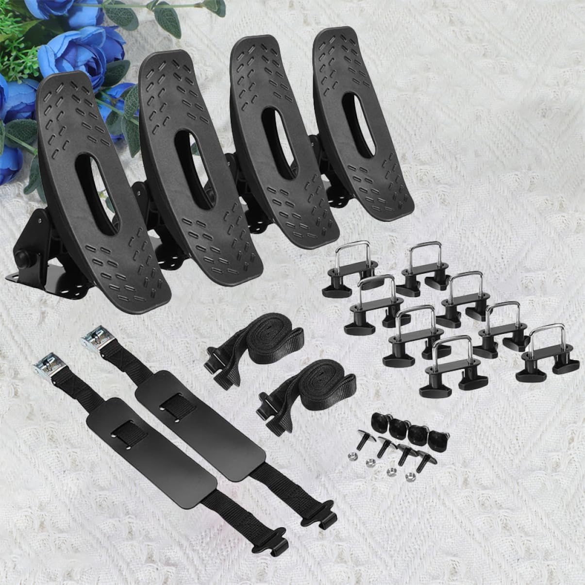 Totority 1set Canoe Holder Rubber Dinghy Support Bracket for Boat Stand Material Easy to Use for Inflatable Boats Kayaks Canoes and Dinghies Accessories