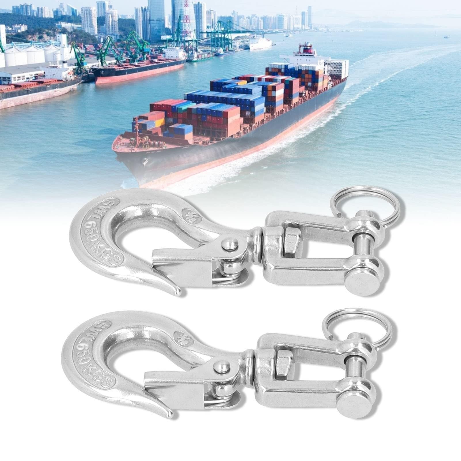 Gancio a catena con forcella di sollevamento 2 pezzi Accessorio for rigging con gancio a catena con forcella di sollevamento con sicurezza for gru di ingegneria gancio sollevamento