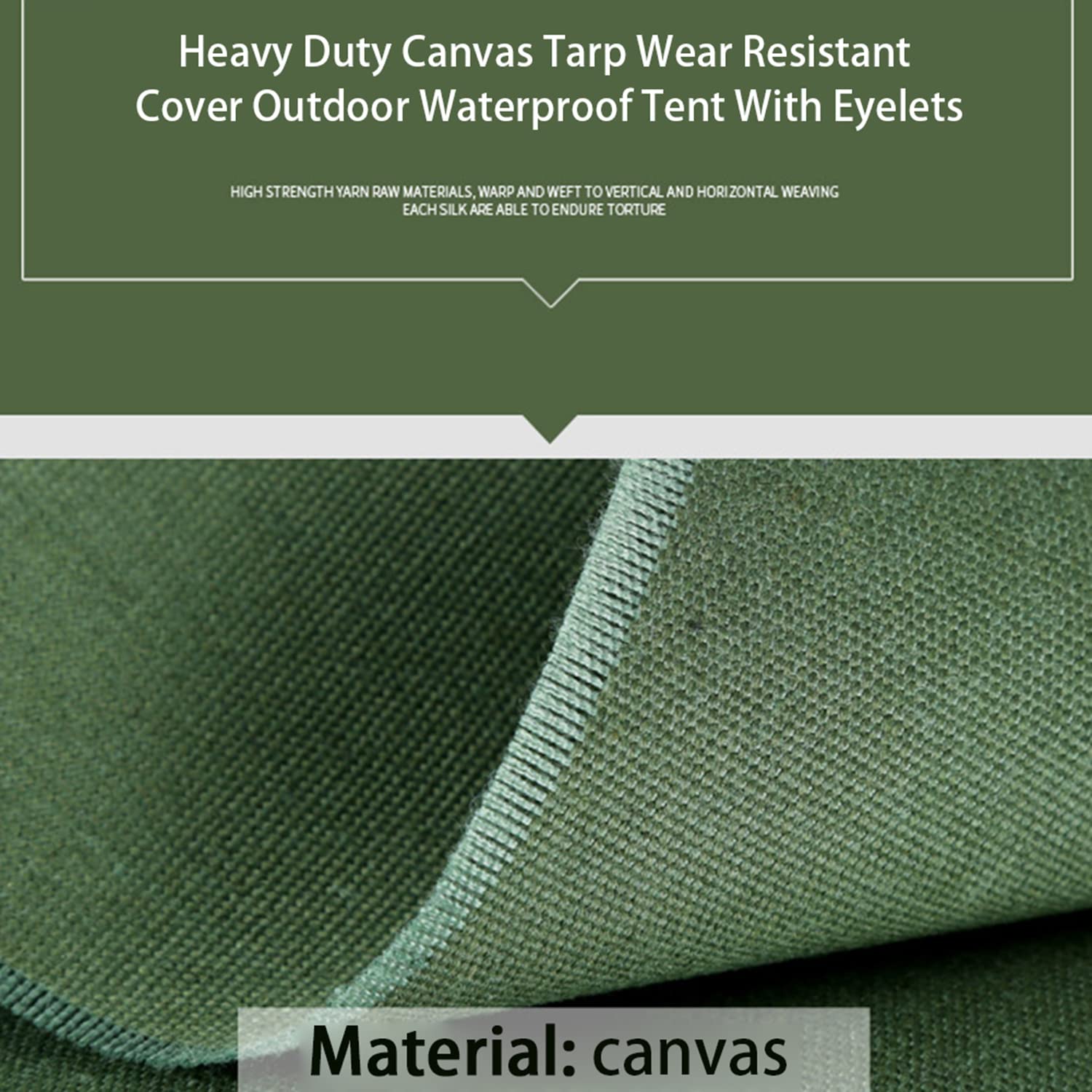 Bâche imperméable et résistante pour bateau, bâche en toile anti-poussière avec œillets, accessoires d'auvent d'extérieur, housse de tente polyvalente à suspendre