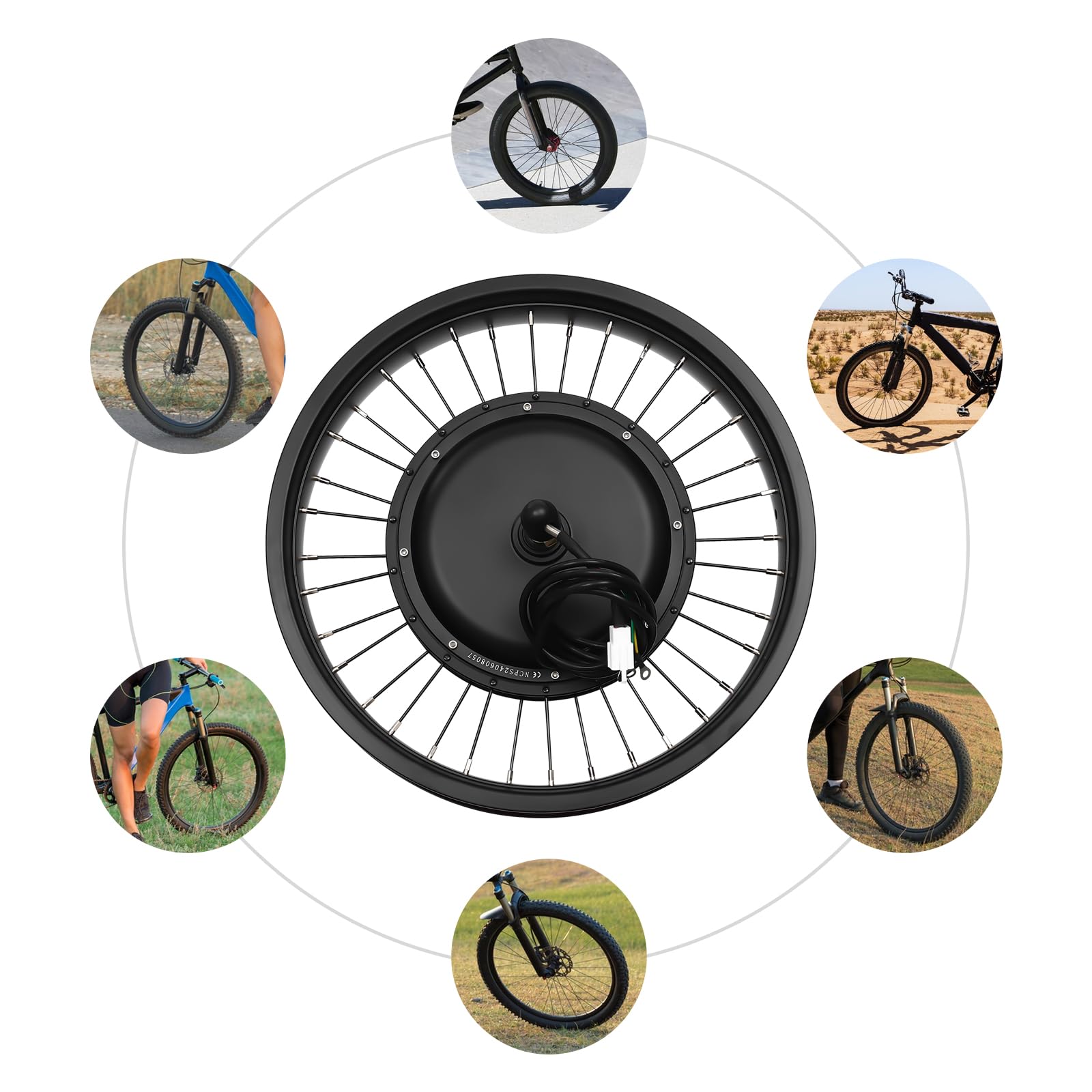 Kit de vélo électrique 48 V 1000 W 20 pouces, moteur à moyeu sans balais, LCD PAS, vélo, motoneige, conversion