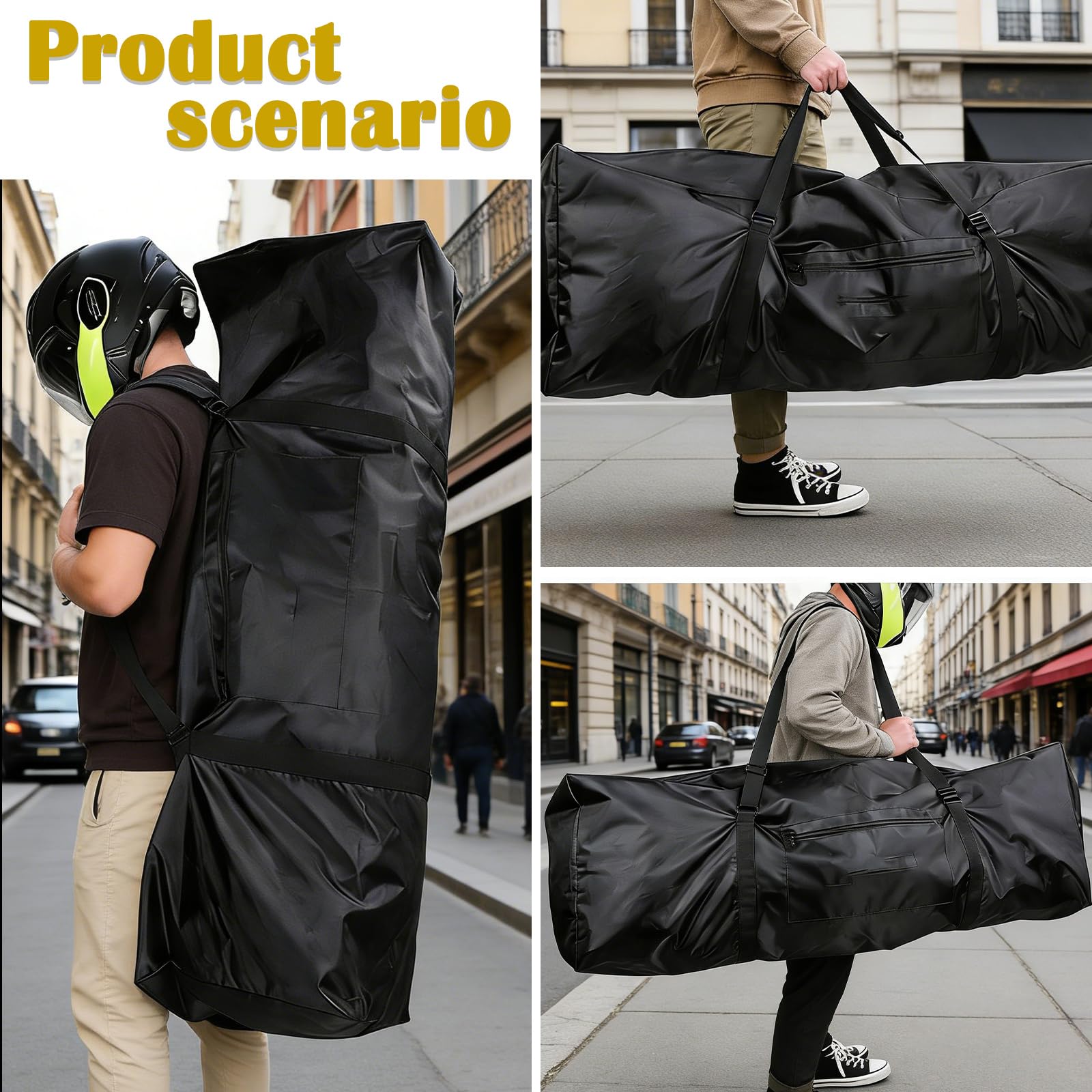 130 * 30.5 * 50cm E-Scooter Transporttasche,E-Scooter Aufbewahrung Transporttasche,Elektroroller Tragetasche Faltbare,Tragetasche Schutzhülle Für Faltbare E-Scooter FüR Mijia M365/M365 Pro Xiaomi