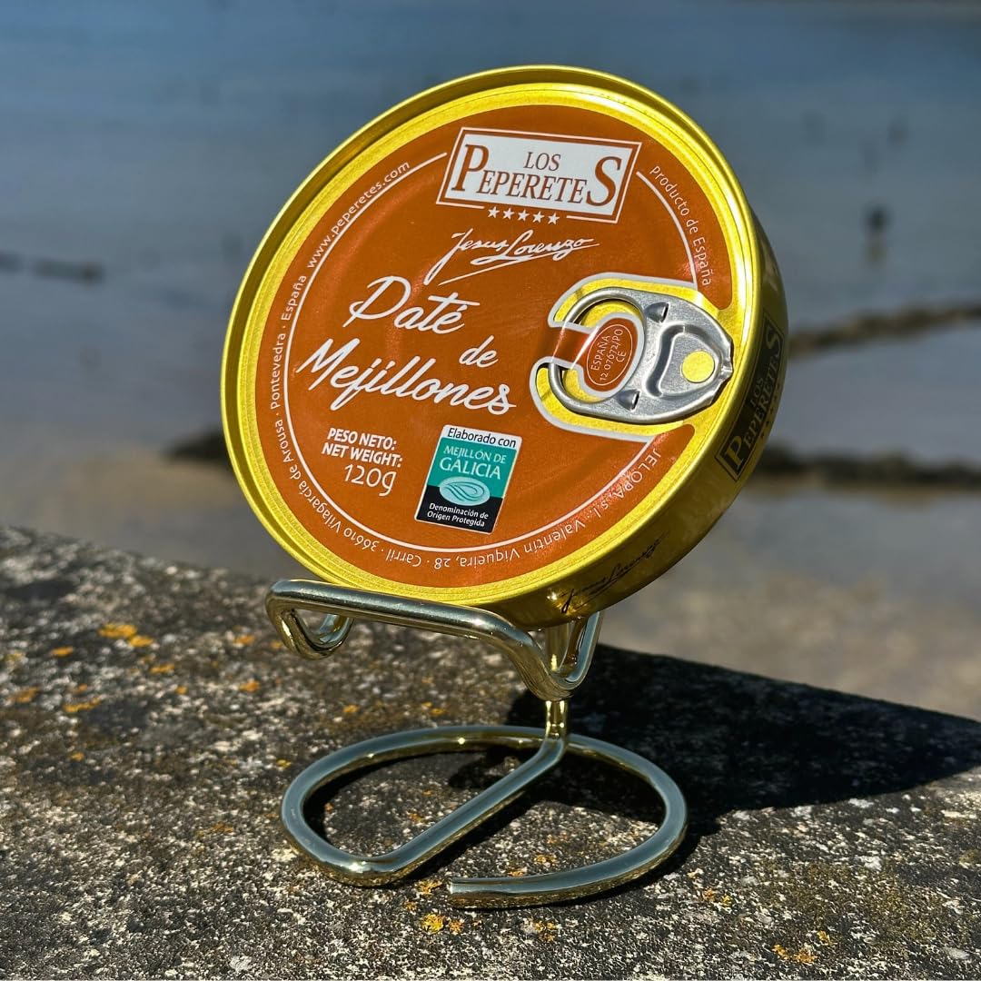 LOS PEPERETES x3 Lata Paté de Mejillones 85 g | Marisco Gourmet Gallego | Pate Artesanal con Mejillones de las Rías Gallegas | Untable Gourmet Natural | Sabor Tradicional de Galicia