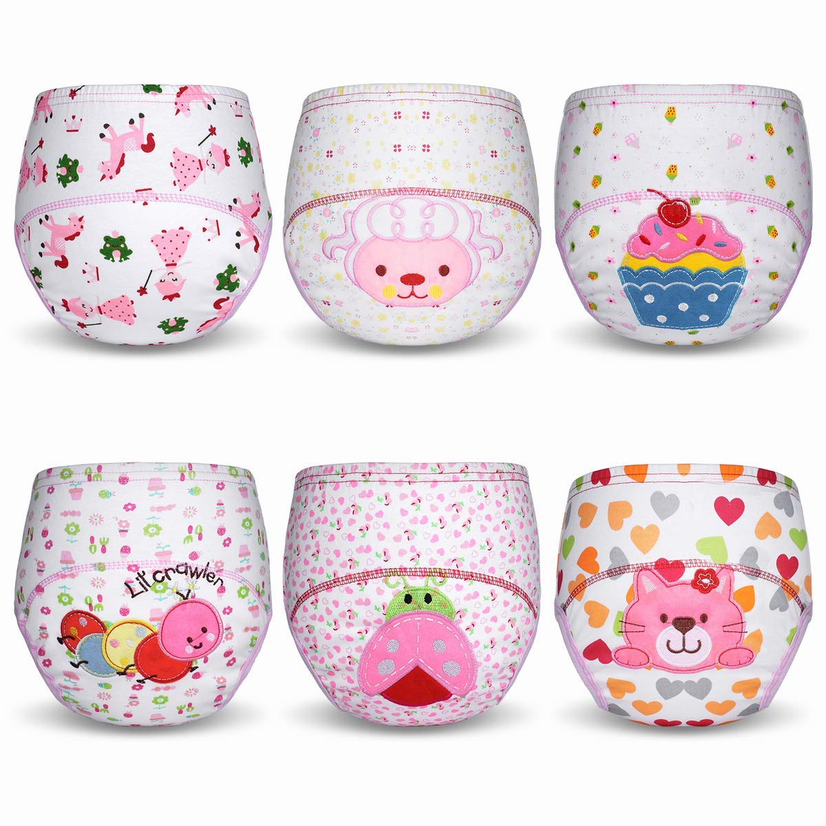 QinGuang 6pcs Reusable Baby Toddler Potty Training Pants Reusable Underwears Diapers