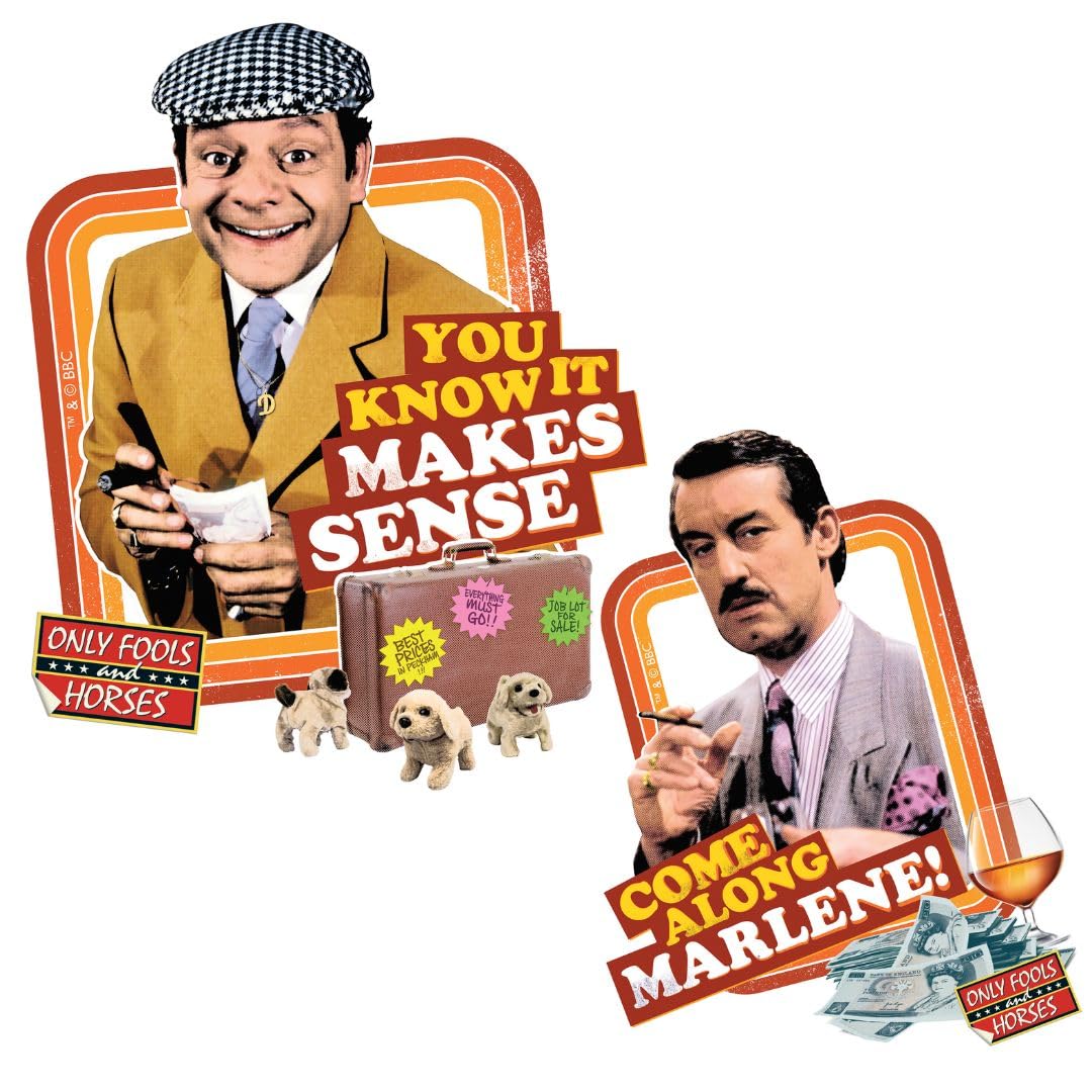 Star Cutouts SC4876 Boycie & Del Boy – 59cm Cardboard Cutout | Official Only Fools and Horses Merchandise & Fun Quote Display for Fans
