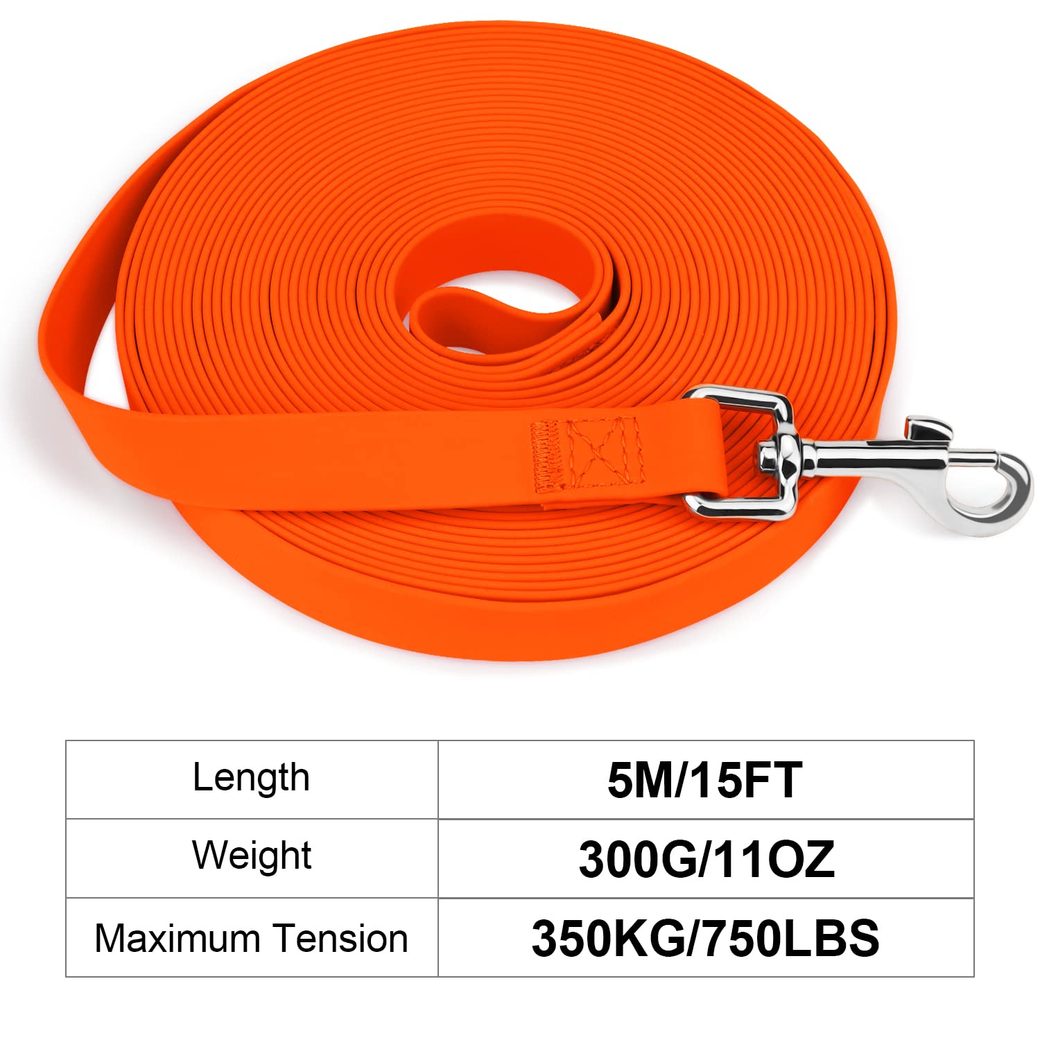 Aystkniet Laisse élastique pour chien,3 m, 4.5 m, 5 m, 6 m, 9 m, 10 m, 12 m, 15 m, 20 m, 30 m