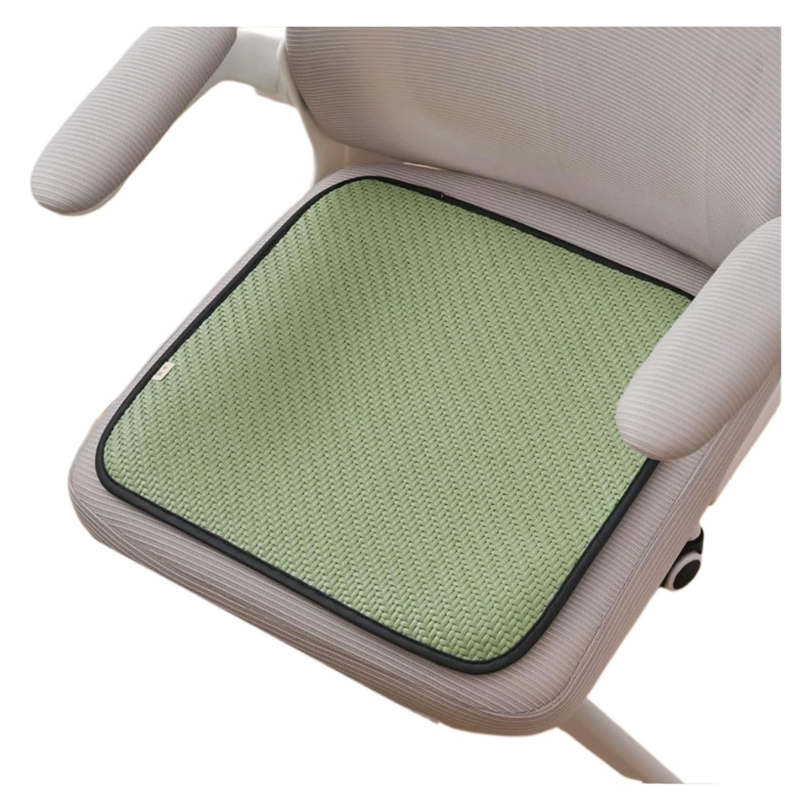 QCKNKMGG Cooling Bamboo Cushion Mat, Bamboo Seat Cushion Multicolor Multiple Sizes for Dining Chairs Outdoor Seats(Green,45x45cm)