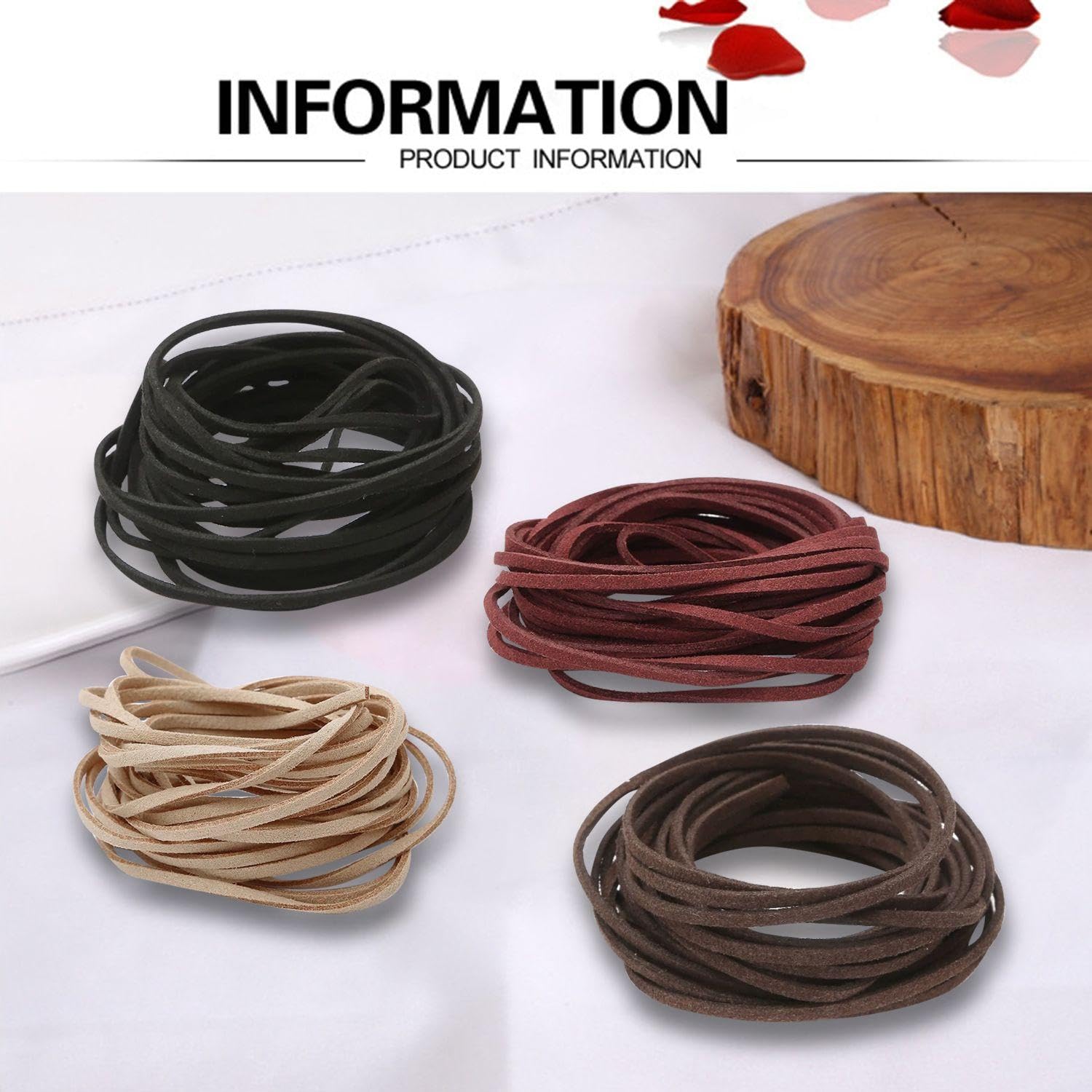 12 Pezzi Di Corda In Pelle Retrò, Materiale Per Gioielli Fai -Da -Te, Corda In Pelle Versatile Classica, Possono Essere Realizzati Con Bracciali, Collane E Lacci Delle Scarpe.