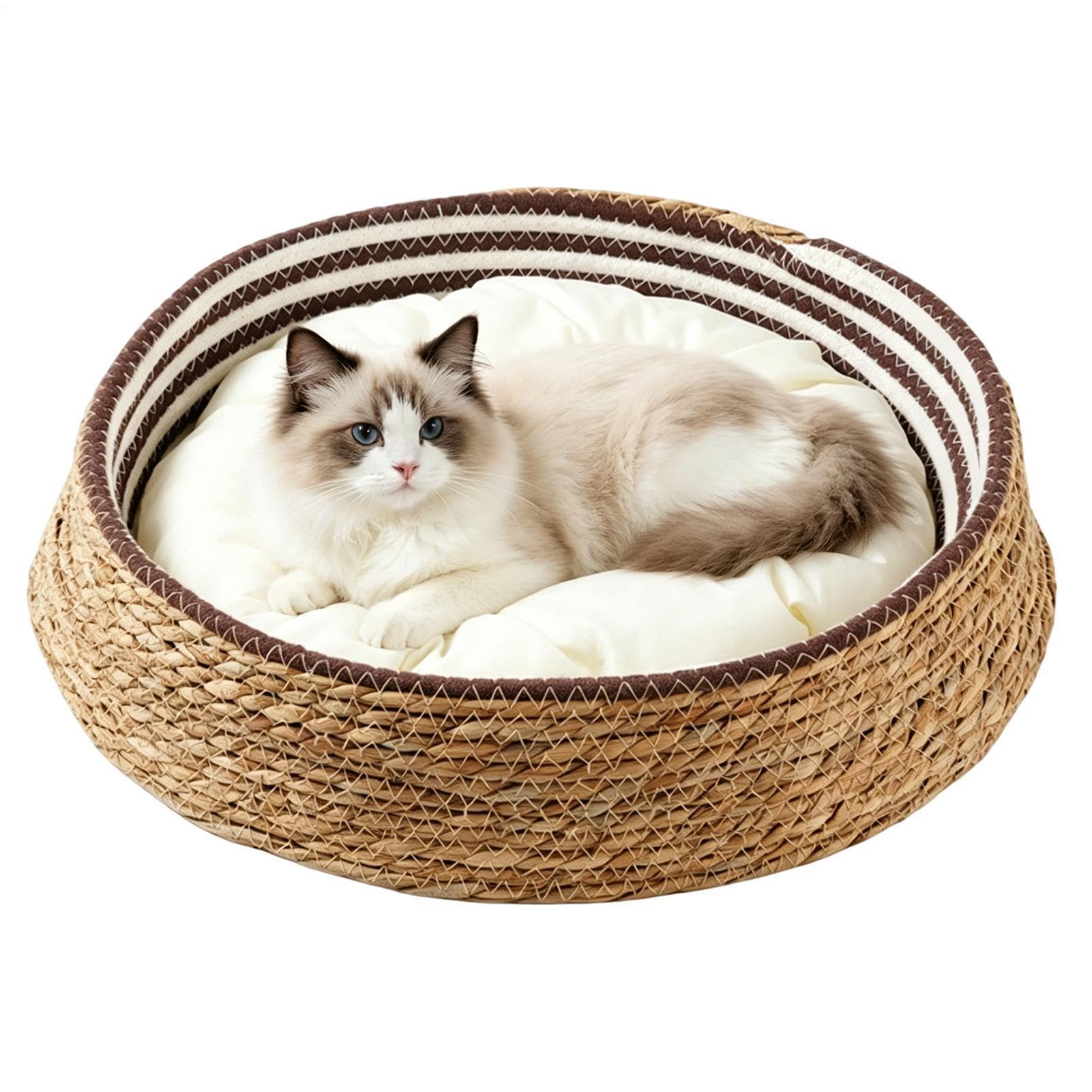 Panier pour chat en corde de coton tressé haut de gamme
