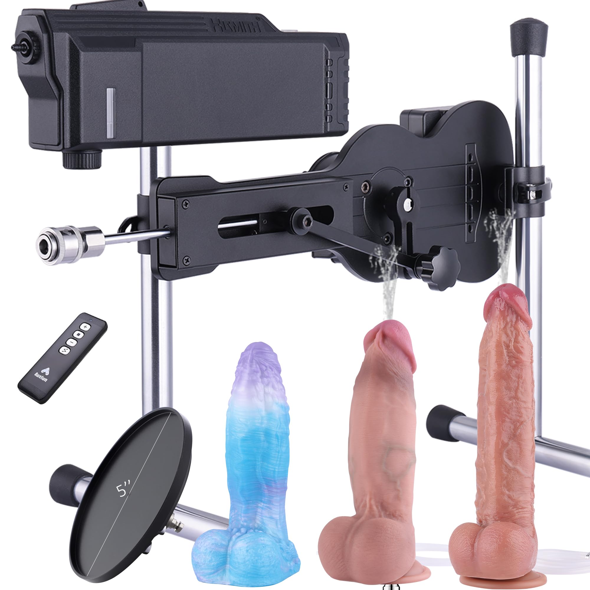 Sinloli Sex Machine Compatible with APP Controlled Automatic Lube Launcher and Silicone Squirting Dildos Wireless Remote Control Love