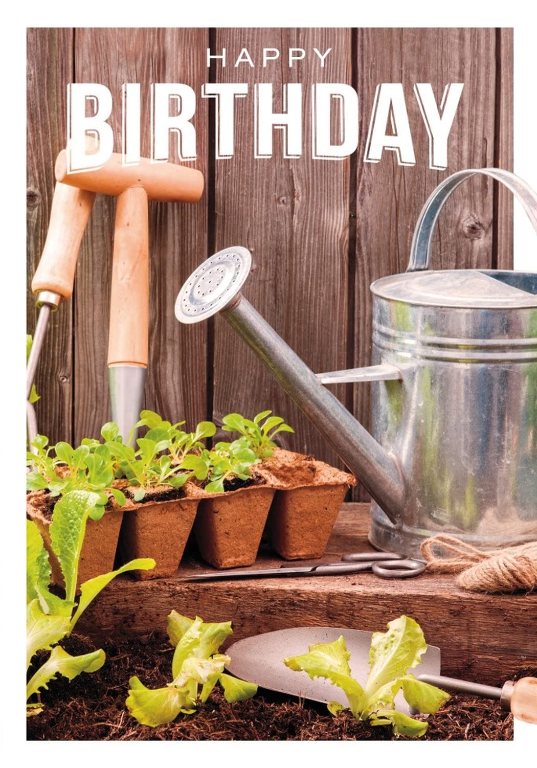 Perleberg High-quality Basic Classic Birthday Card with Garden Motif - Birthday Card with Envelope - Premium Quality Birthday Cards 11.6 x 16.6 cm