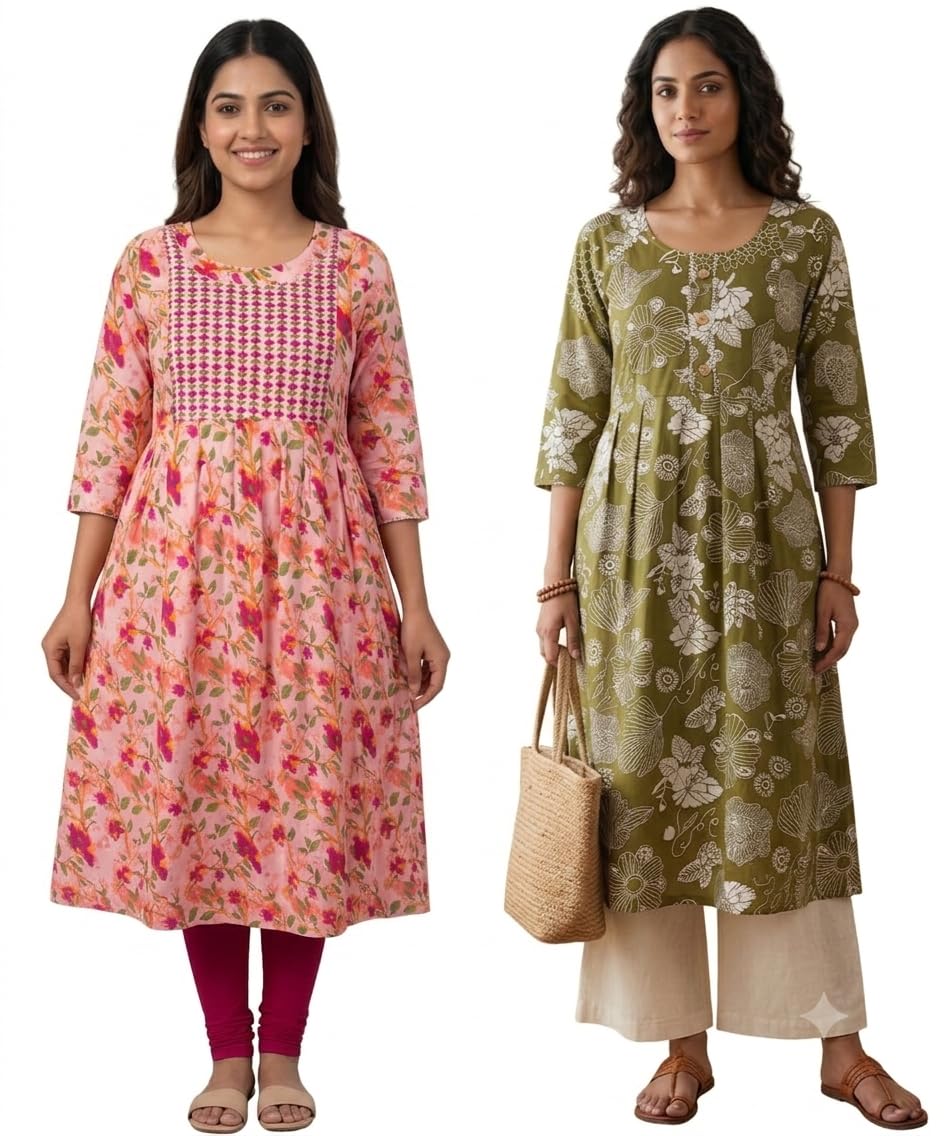 Combo of 2 Materniy Kurti with Concealed Zipper-picture-20