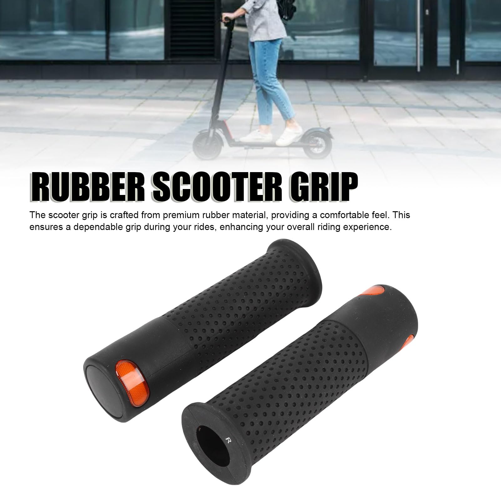 Pongnas Empuñadura para Scooter M365-2 Empuñaduras de Goma para Manillar con Control Remoto y Luces de LED Integradas - Compatible con M365/M365 Pro - Diseño Ergonómico Antideslizante de 22 Mm