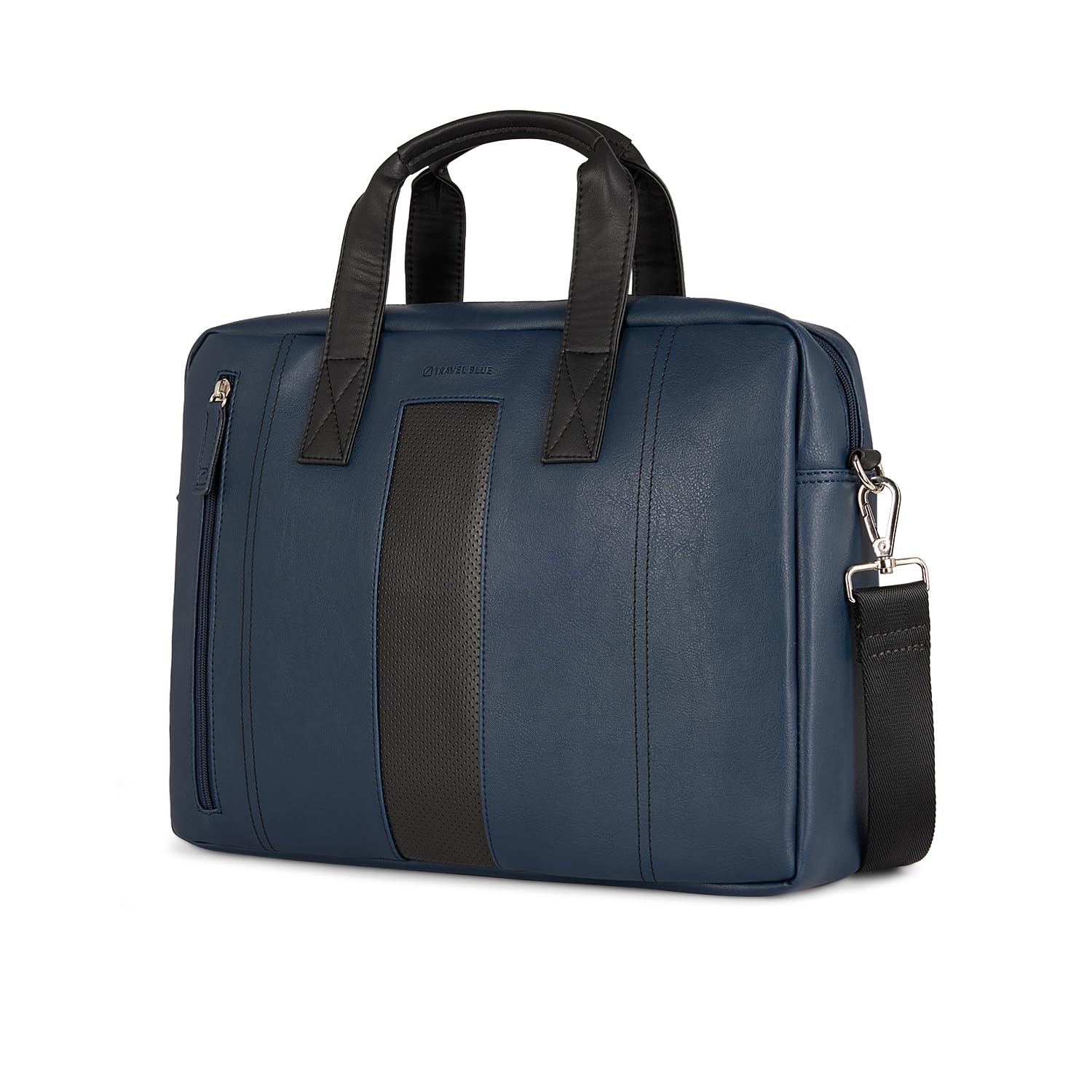 travel blue ELMO Professional Laptop Briefcase | Premium PU Leather Office Bag | Adjustable Shoulder Strap | Fits 15.4 Inch Laptop & MacBook | Blue-picture-43