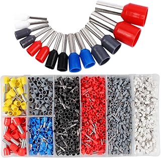 Cold Press Terminal Set, Pre-Insulated Fork/O-Type/Spring/Tube Connectors, Copper Wire Noses Automotive Electrical Wiring(E-Tube 1800 Pcs)