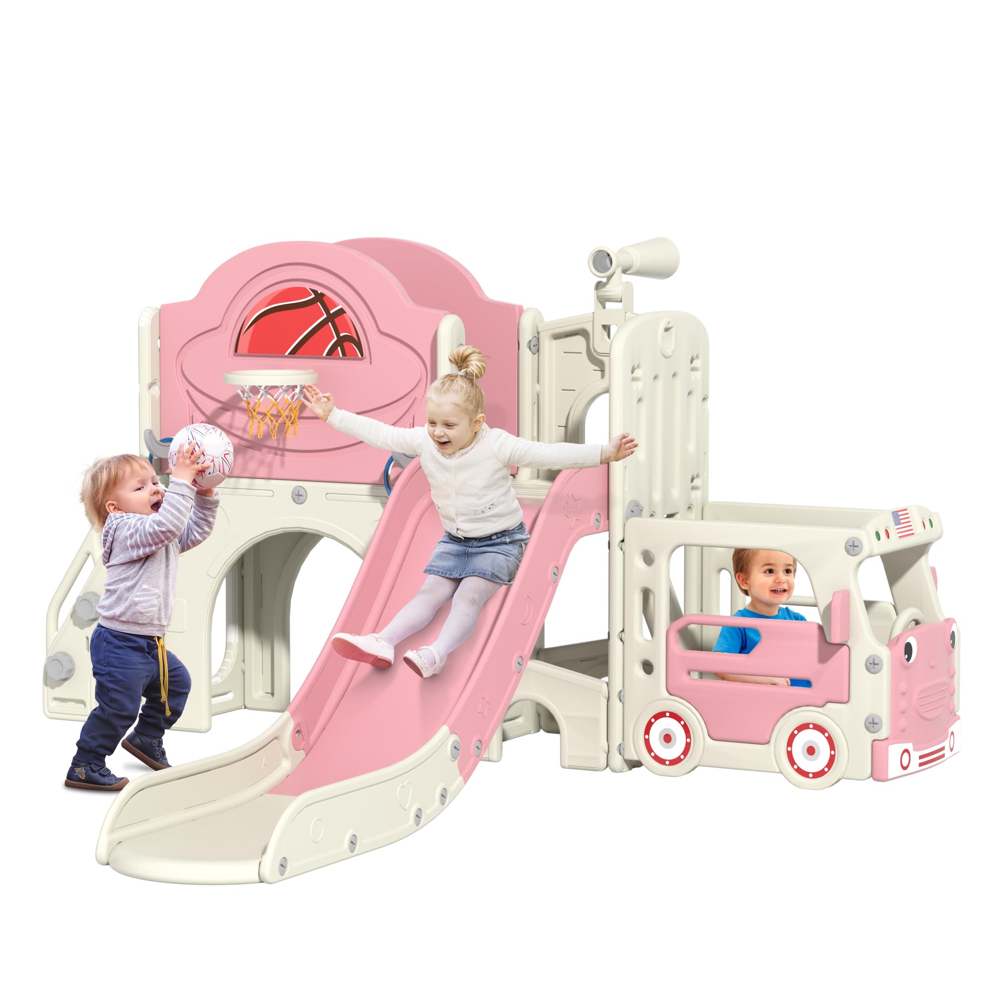 Nyeekoy 9-in-1 Toddler Slide Playset