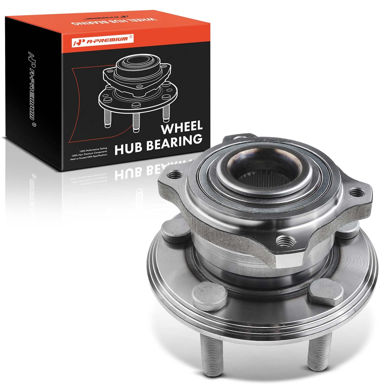 A-Premium Rear Wheel Bearing and Hub Assembly with 5-Lug Compatible with Dodge Charger 2015-2020, Challenger 2015-2020, Chrysler 300 2015-2020