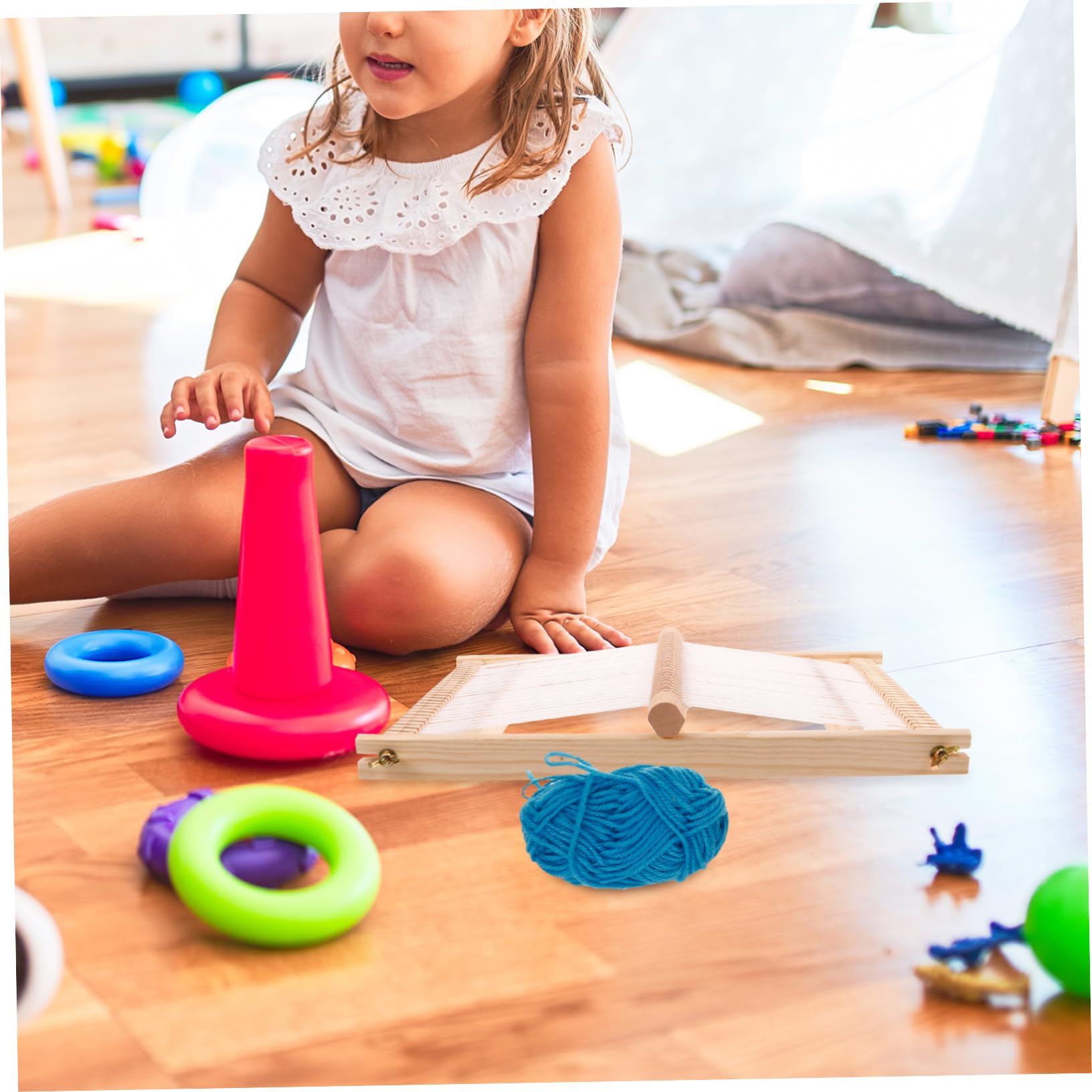 Telar Manual de Madera Grande para Niños, Juguete de Tejido DIY