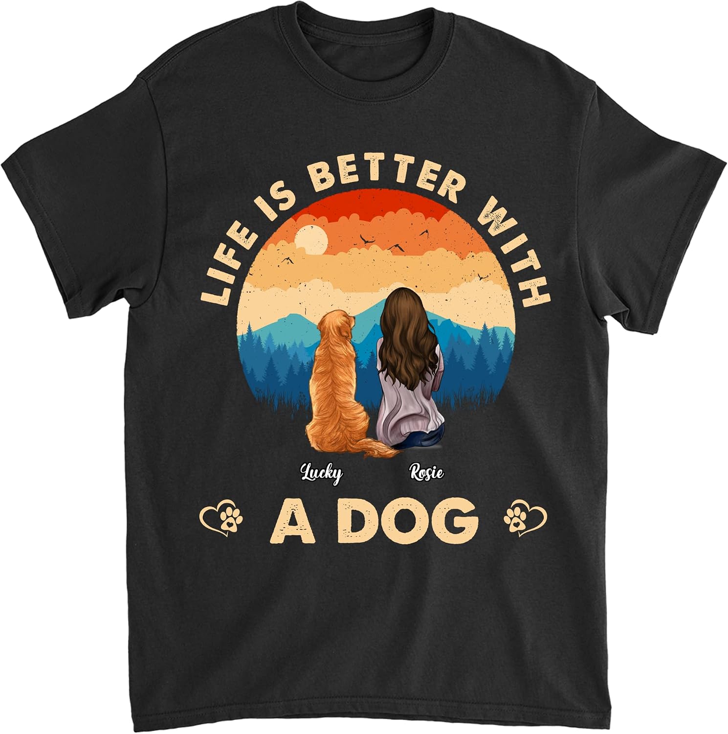 Gossby Personalized Custom Shirt - A Girl and her Dog a Bond That Can't be Broken Dg Custom T Shirt Dg Mom Persona