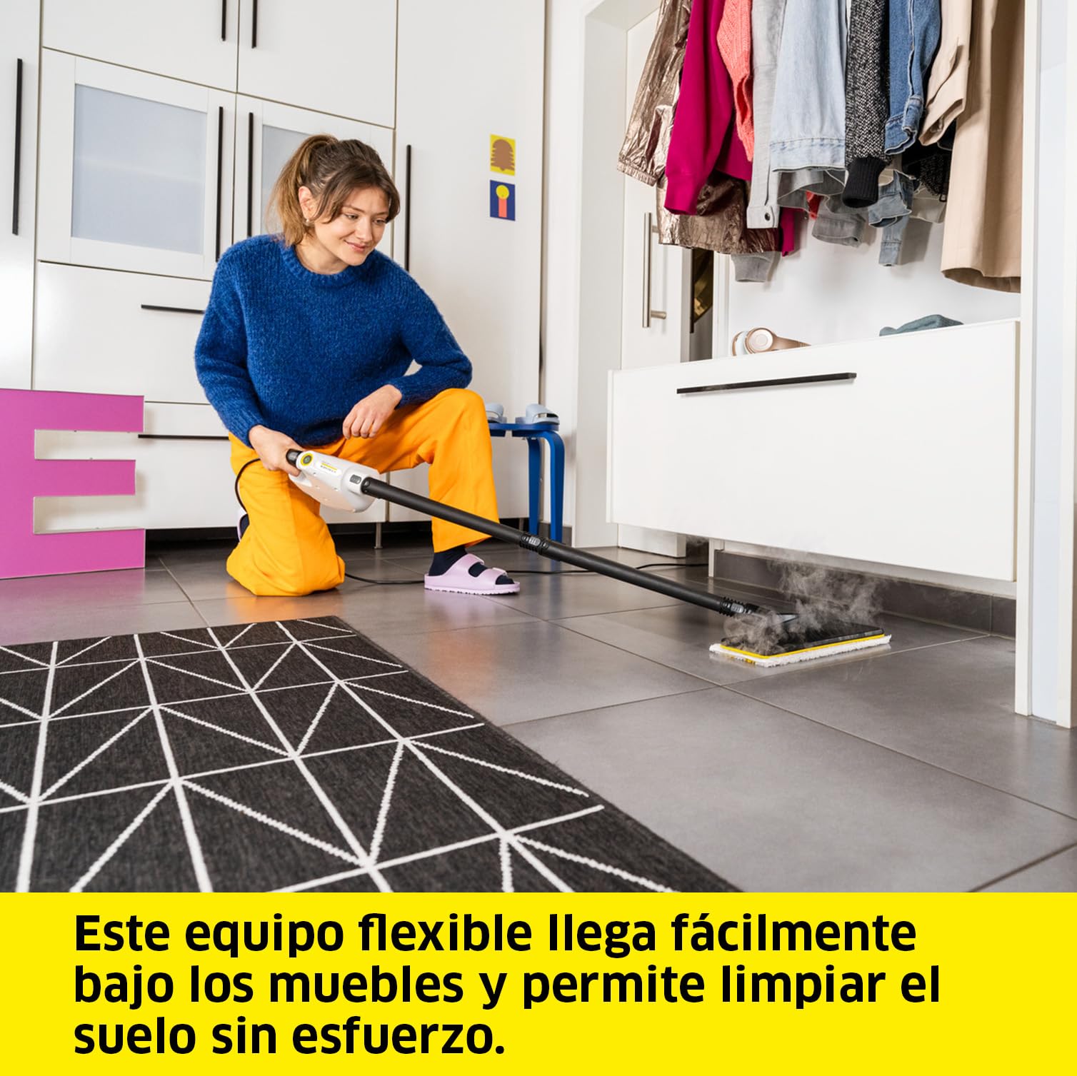 Kärcher Limpiadora de vapor SC 1 Multi & Up, tiempo de calentamiento: 30 s, rendimiento: 30 m², depósito: 0,2 l, 1,6 kg, boquilla suelos EasyFix Large, paño microfibra, cartucho de descalcificación