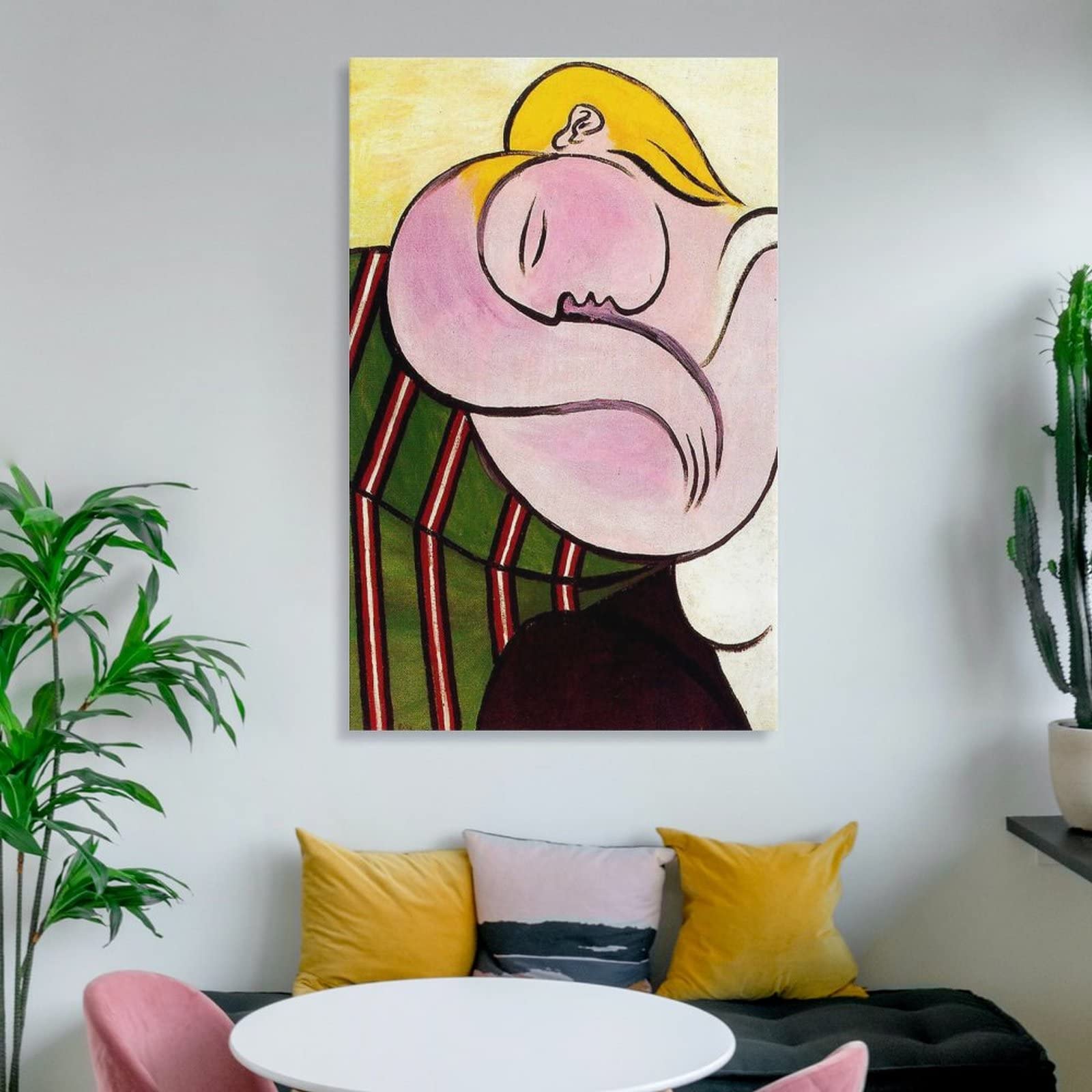 Amazon.co.jp: Pablo Picassoパブロ・ピカソ画家の作品（黄色い髪の女 