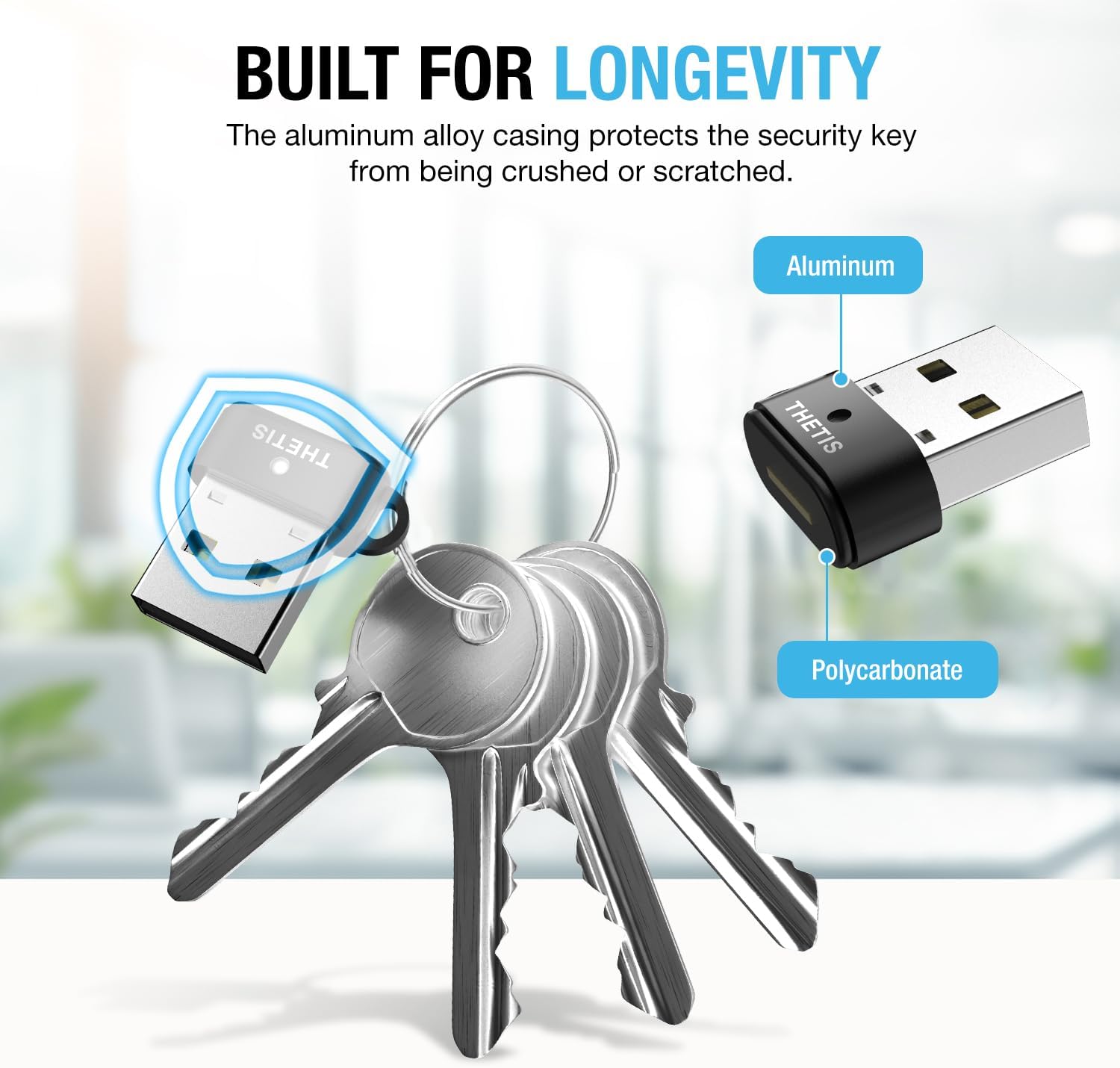 Thetis Nano-A FIDO2 Security Key Hardware Passkey Device with USB Type A, TOTP/HOTP, FIDO2.0 Two Factor Authentication 2FA MFA, Works with Windows/mac/iOS/Android/Linux/Gmail/Facebook/GitHub/Coinbase - Image 5