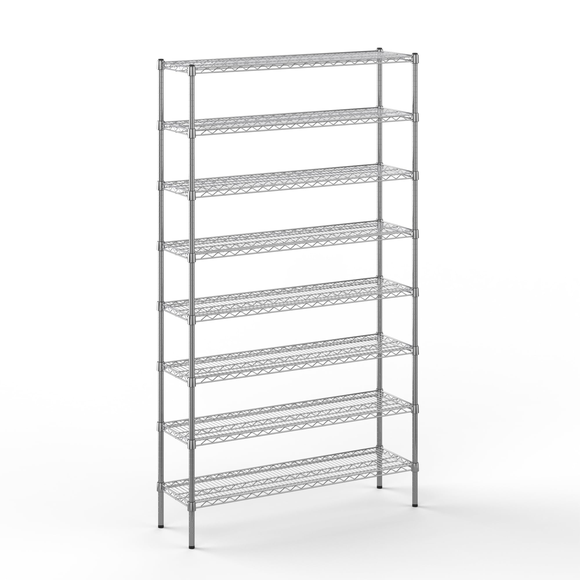 14" Deep x 48" Wide x 86" Height Wire Shelving Kit | 8-Tier | NSF Commercial Storage Rack Unit