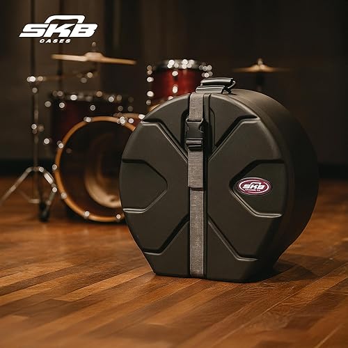 Vista 31 de SKB Drum Case with Padded Interior, D-Shaped Design, Molded Feet for Upright Stability and Durable Storage, Black
