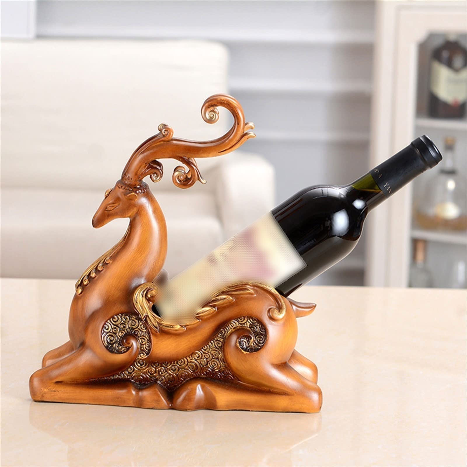 Fishing Hooks Wine Bottle Holder Decorative Wine Holder Stand Great Wine Gifts Wine Lovers Gifts Novelty Wine Holder Table Top Decor Fish Hooks (Color : A) : Home & Kitchen