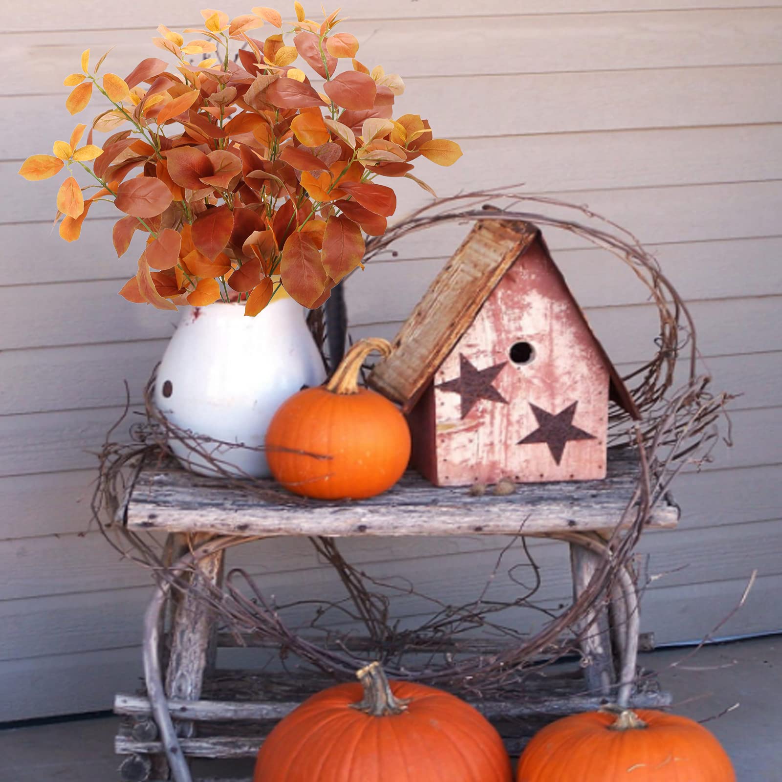 Guirlande Fleurs Artificielles Automne - Lot De 2 Guirlandes Jaunes PVC 75 Cm, Pour Décoration Halloween, Intérieur/extérieur