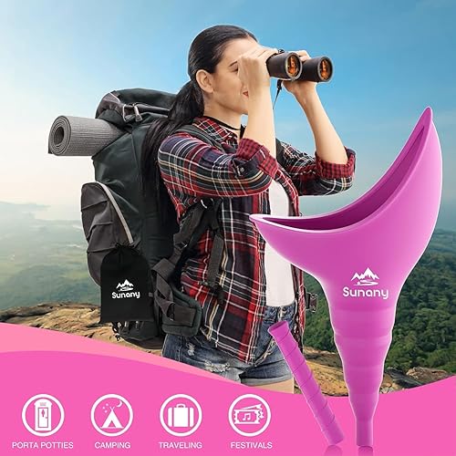 Miniatura 9 de Female Urination Device, Reusable Female Urinal Silicone Women Pee Funnel Allows Women to Pee Standing Up, The Perfect Companion for