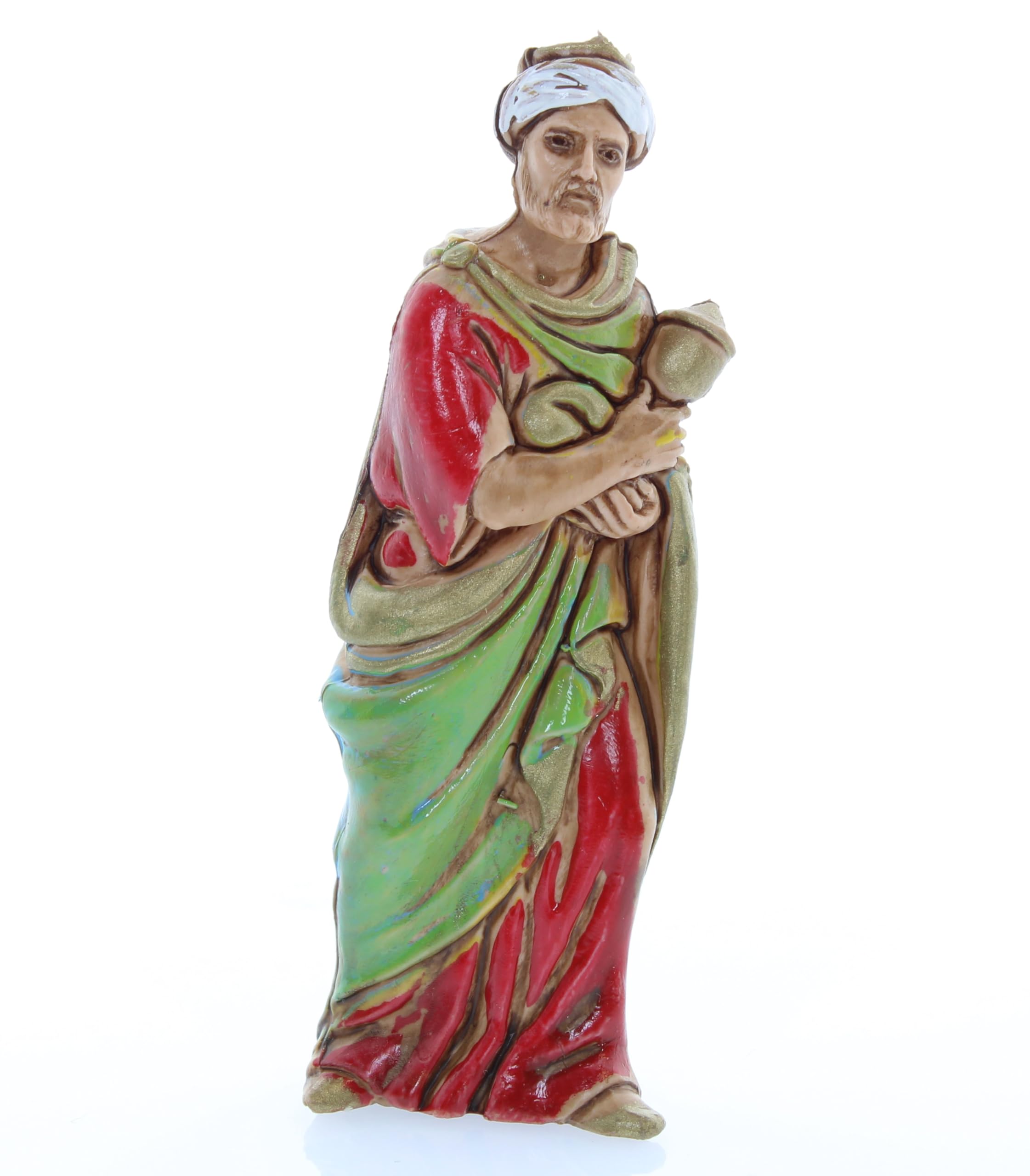 Moranduzzo Tris Rois Mages pour Crèche de 8 Cm Échelle 1:22 - Figurines de Crèche Indestructibles - Style 700', Peinture Finition à la Main, Produit Officiel, Fabriqué en Italie, Sculpteur M. Landi