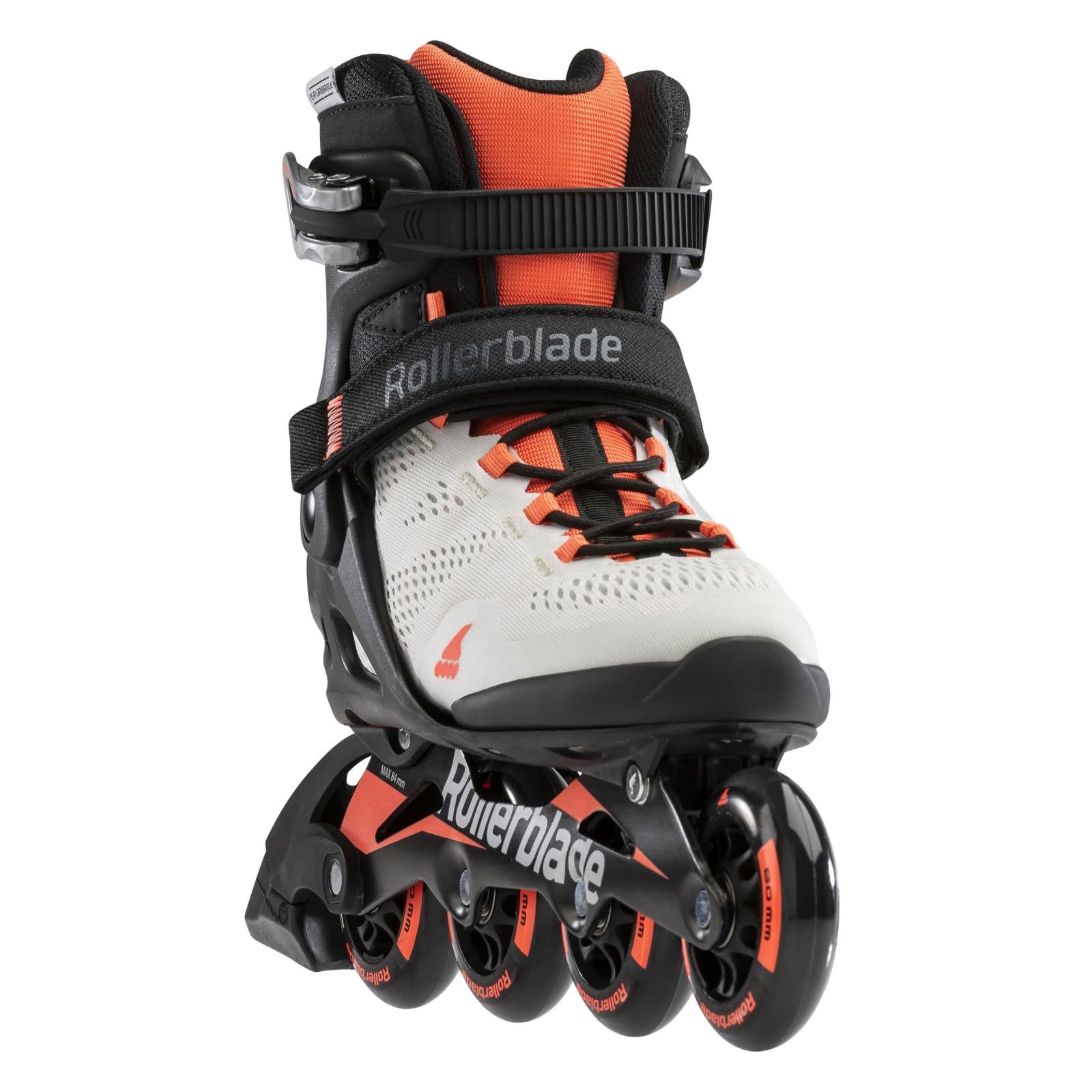 Rollerblade MACROBLADE 80 W Pattini in Linea, Pattini in Linea Freestyle e Urban da Donna con Chiusura con Fibbia, Grigio/Corallo