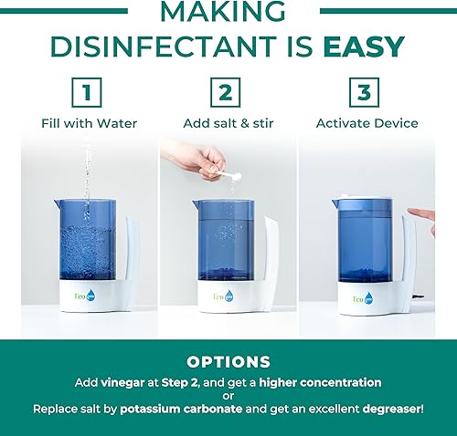Miniatura 2 de Ecoloxtech Eco One Sistema de agua electrolizada - Generador portátil de ácido hipocloroso - Neblina hipoclorosa HOCL - Generador de hipoclorito de