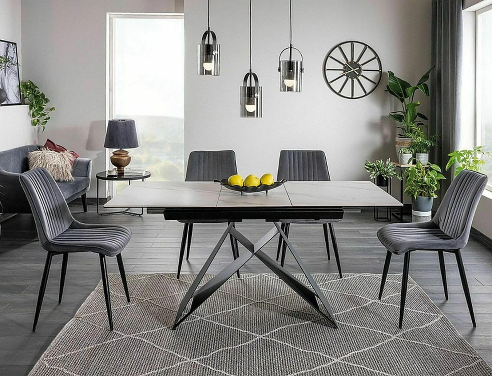 Deconation Table Extensible en Céramique - Gamme Westin SC - 120 à 160 Cm - Blanc