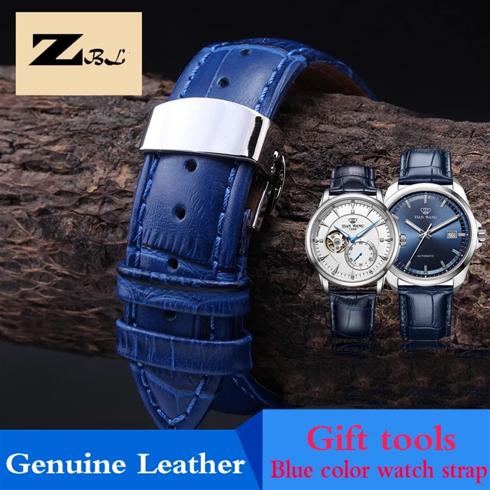 12 14 16 18 19 20 21 22 23mm Colore blu cinturino in vera pelle cinturino per uomo e donna cinturino per Citizen Rossini cinturino