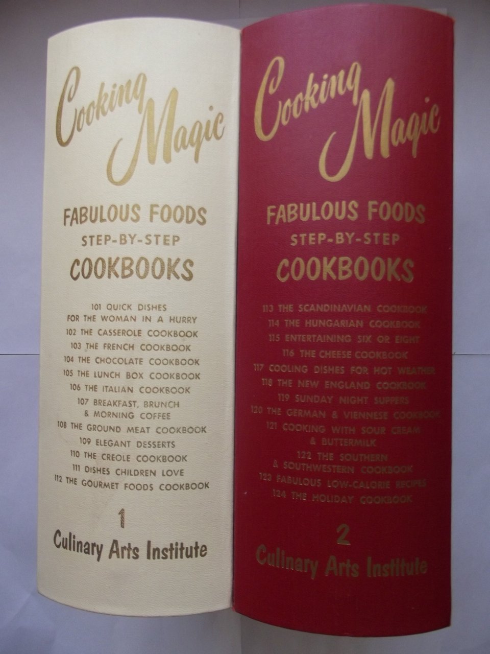 24 Fabulous Foods Cook Books and Two Binders to Contain Them (Cooking Magic Cookbooks 101-124, Vol. 1 and Vol. 2)