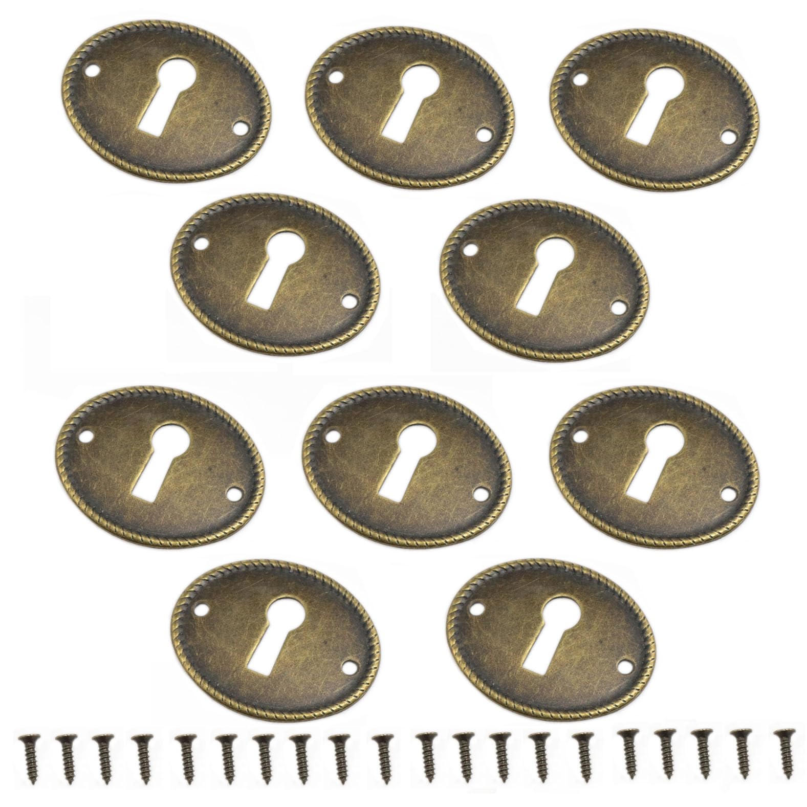 Vintage Keyhole Covers - Bronze (10 Pack) -1 Vintage Keyhole Covers - Bronze (10 Pack) -1