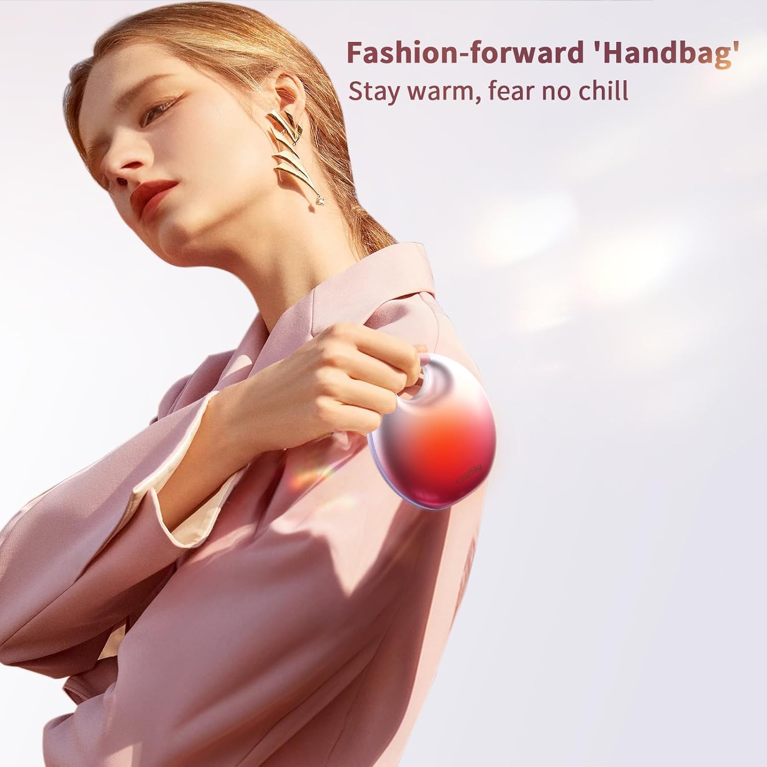 Rechargeable Hand Warmers Tote-Style Electric Hand Warmer with 3 Heating Levels, 4000mAh Battery, Portable Heater Gift for Women, Christmas, Camping, Skiing, Hunting