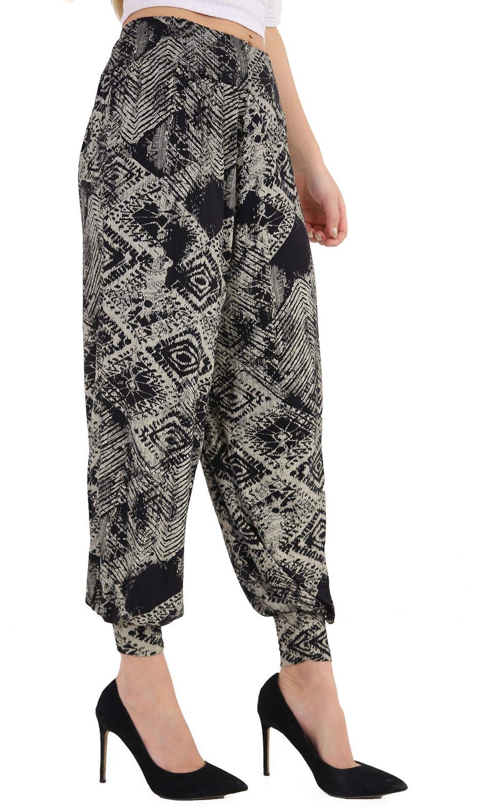 Wearall Women's Tiedye Squarre Plus Size Harem Trousers Full Leggings Stretch Pants (16 To 18, )