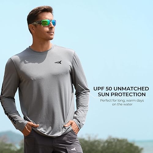 Miniatura 5 de KastKing Camisas de pesca UPF 50 para hombre, camisa de pesca de manga larga, transpirable, absorbe la humedad, camisas de sol para hombres