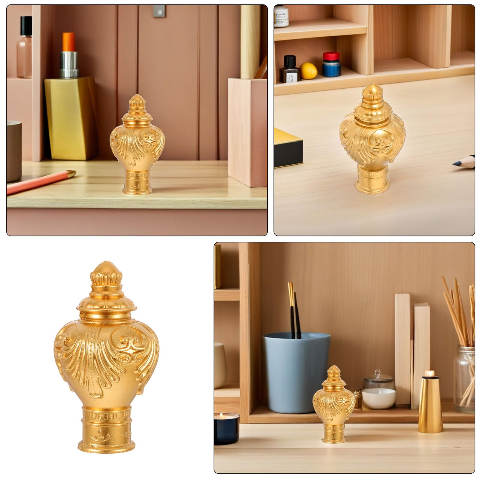 BESPORTBLE 20pezzi Terminali in Plastica Oro per Aste per Tende, Decorativi Stile Romano Retro per Interni