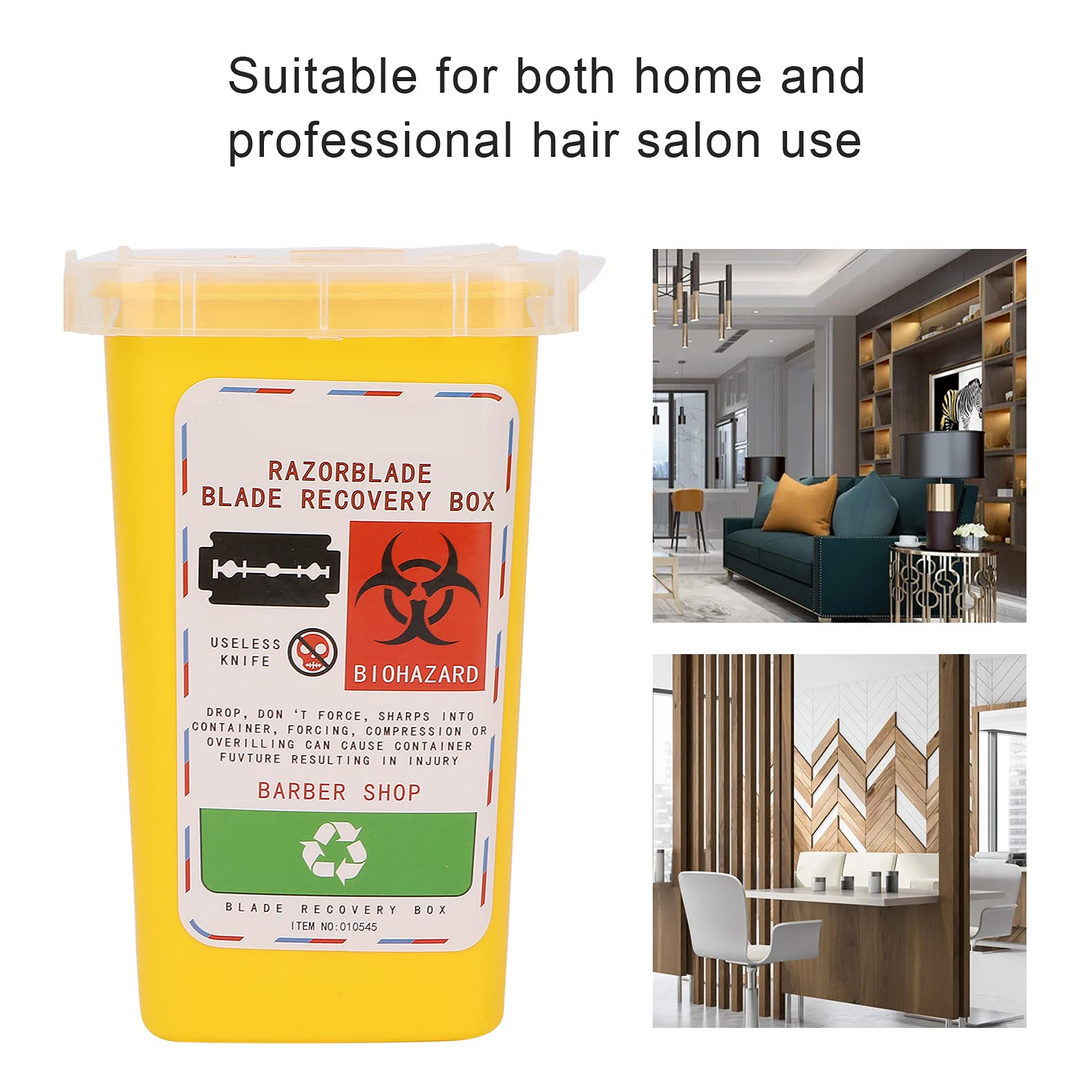 Contenitore smaltimento lame barba plastica dura giallo