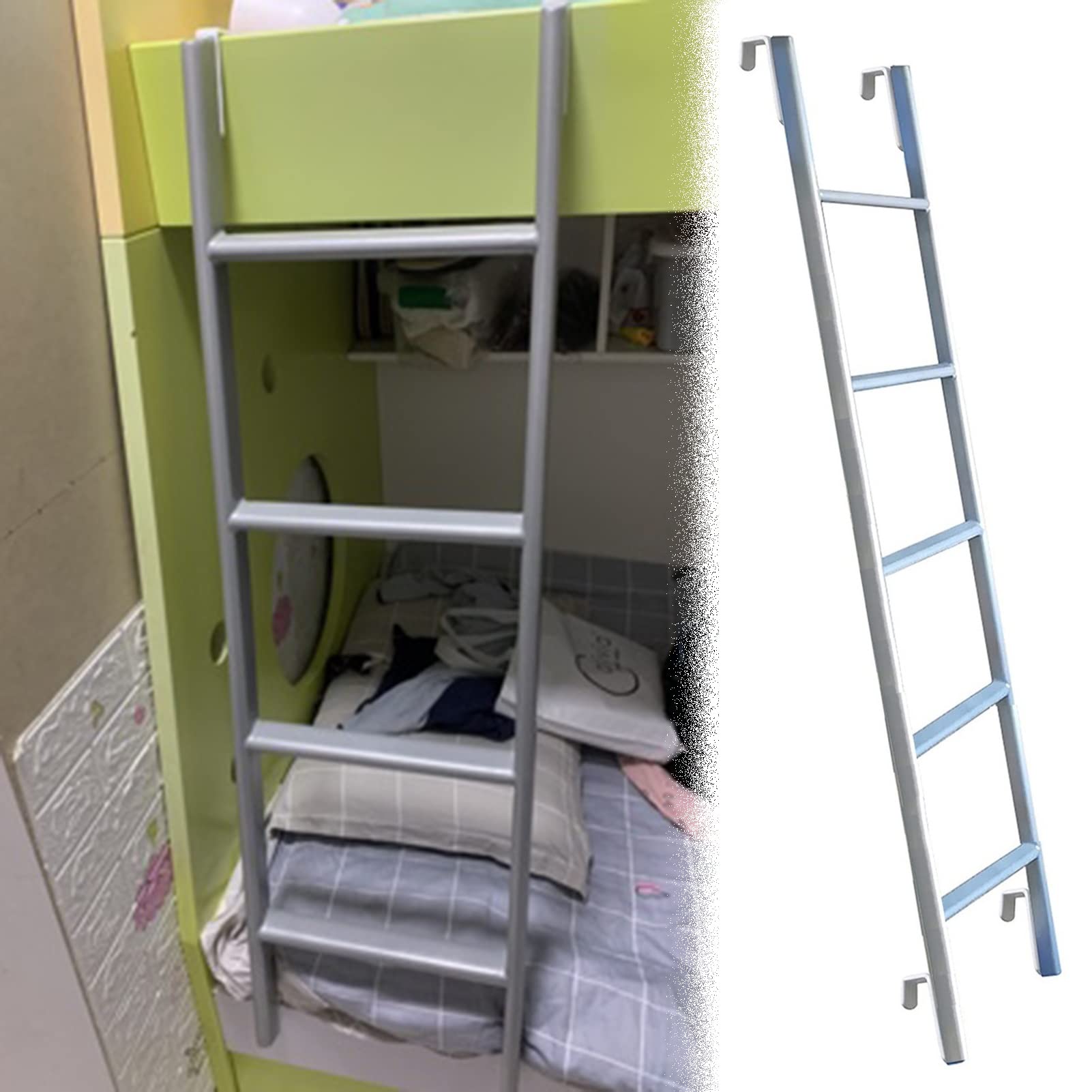 Échelle à crochet en métal de 150 cm pour sécuriser l'accès au lit du haut