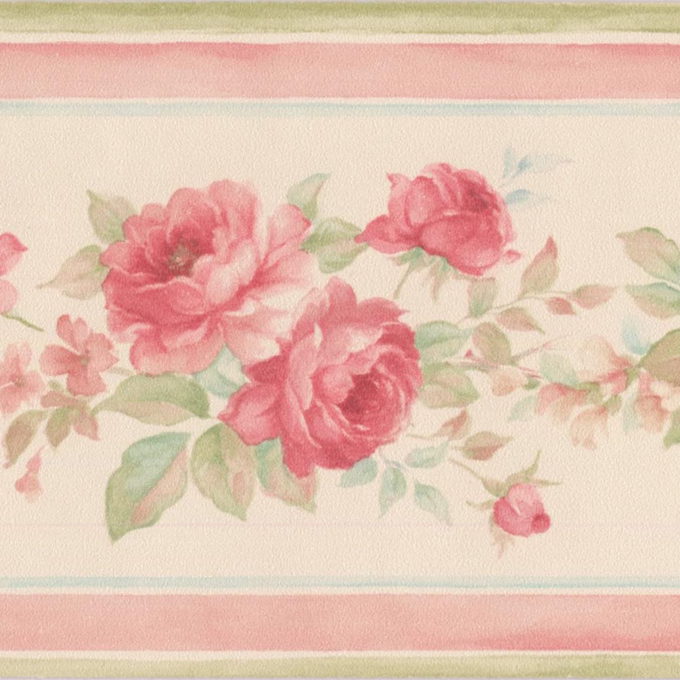 Pink And Green Wallpaper Border