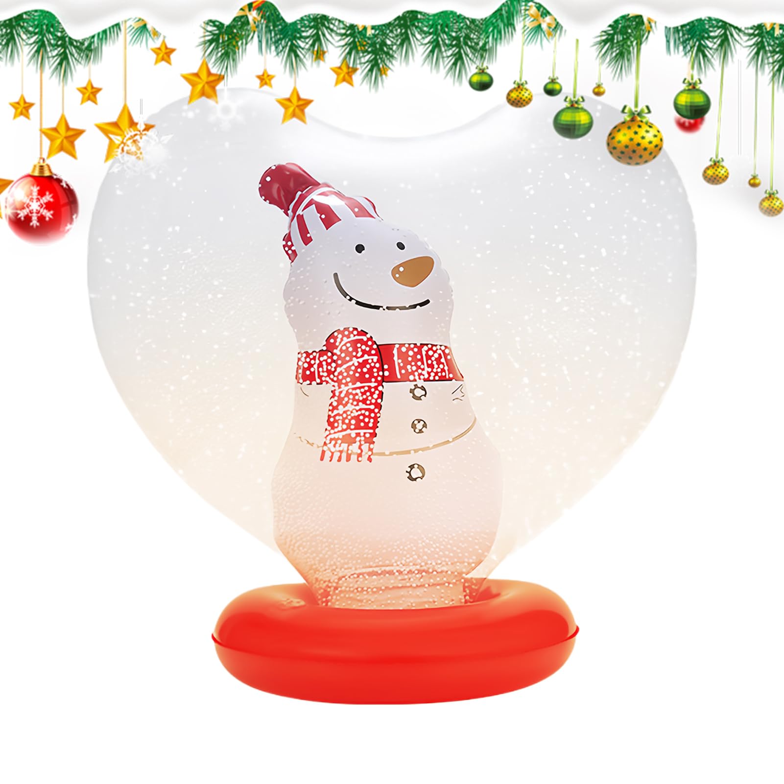 Décoration de Noël gonflable cœur pour illuminer vos soirées en terrasse