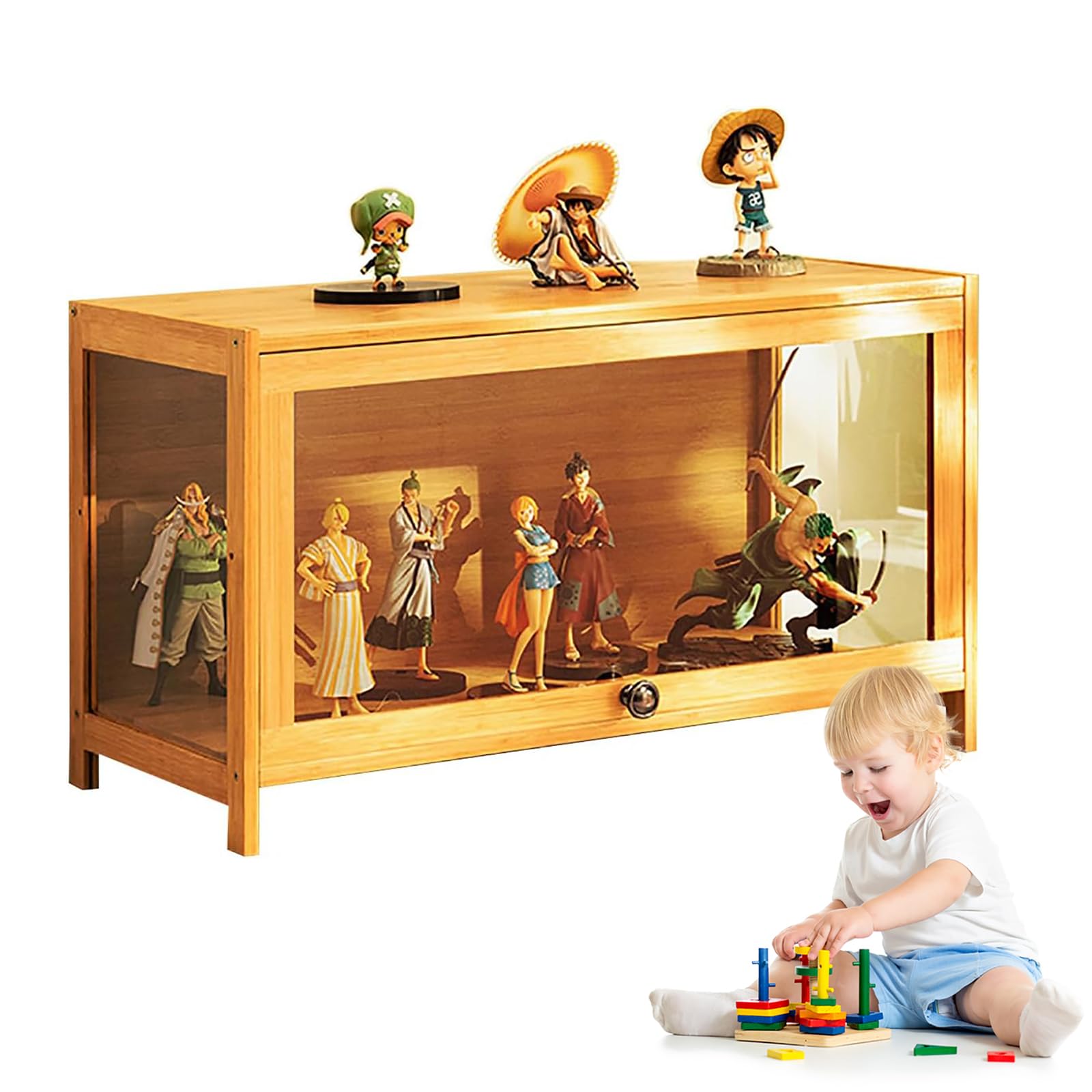 Dtyubfg Display Cabinets, Multifunctional Dustproof Glass Display Cabinet, Acrylic Display Cabinet, Hinged door design, Sealed and Dustproof, Display Cabinet for Offices, Bedrooms, Living Rooms