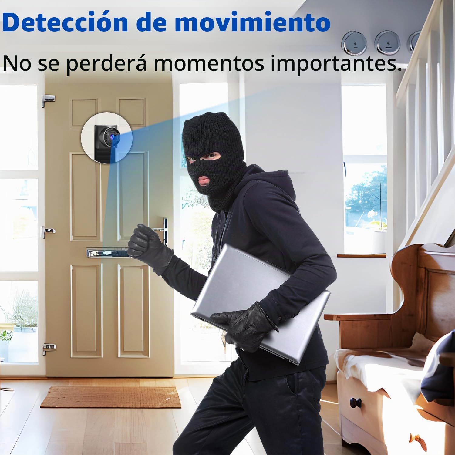 Camara Espia 1080P HD Mini Oculta Cámara Espía Spy CAM con Vídeo y Audio, 7 Horas de duración de la baterí, Detección de Movimiento, Interior/Exterior
