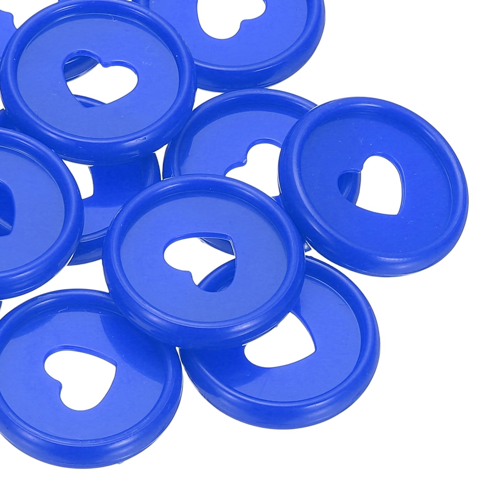 PATIKIL 24mm Plastik Buchbindescheiben 22er Pack Discbound Erweiterungsscheiben Herz Binderringe Für DIY Notizbuch Planer Dunkelblau